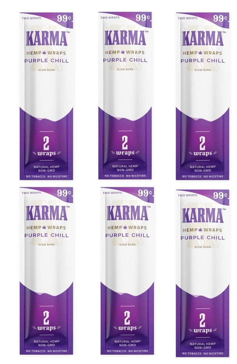 Karma Wraps - Purple - Non GMO - 2 Wraps Per Pack, 6 Pack - Eco-Friendly