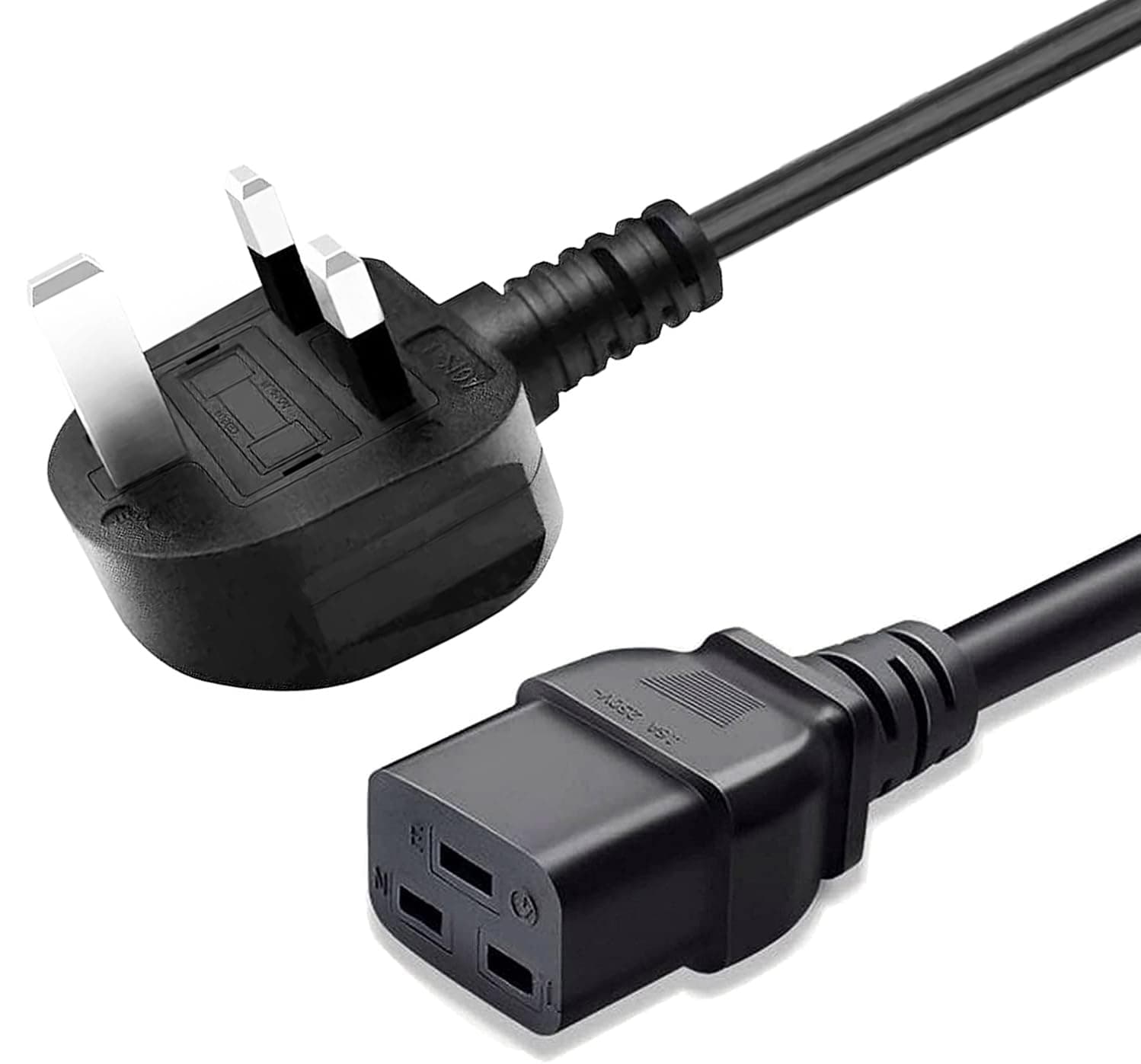 3 Meters C19 Power Cable UK Mains Plug to IEC 320 14AWG Extension Cord Leads IEC CI9 Power