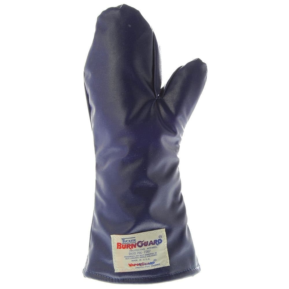 Tucker Safety 56152 Products 55152 Tucker QuicKlean Protective Apparel, Conventional Style Oven Mitt, Poly-Cotton Each, Medium, 15", Blue