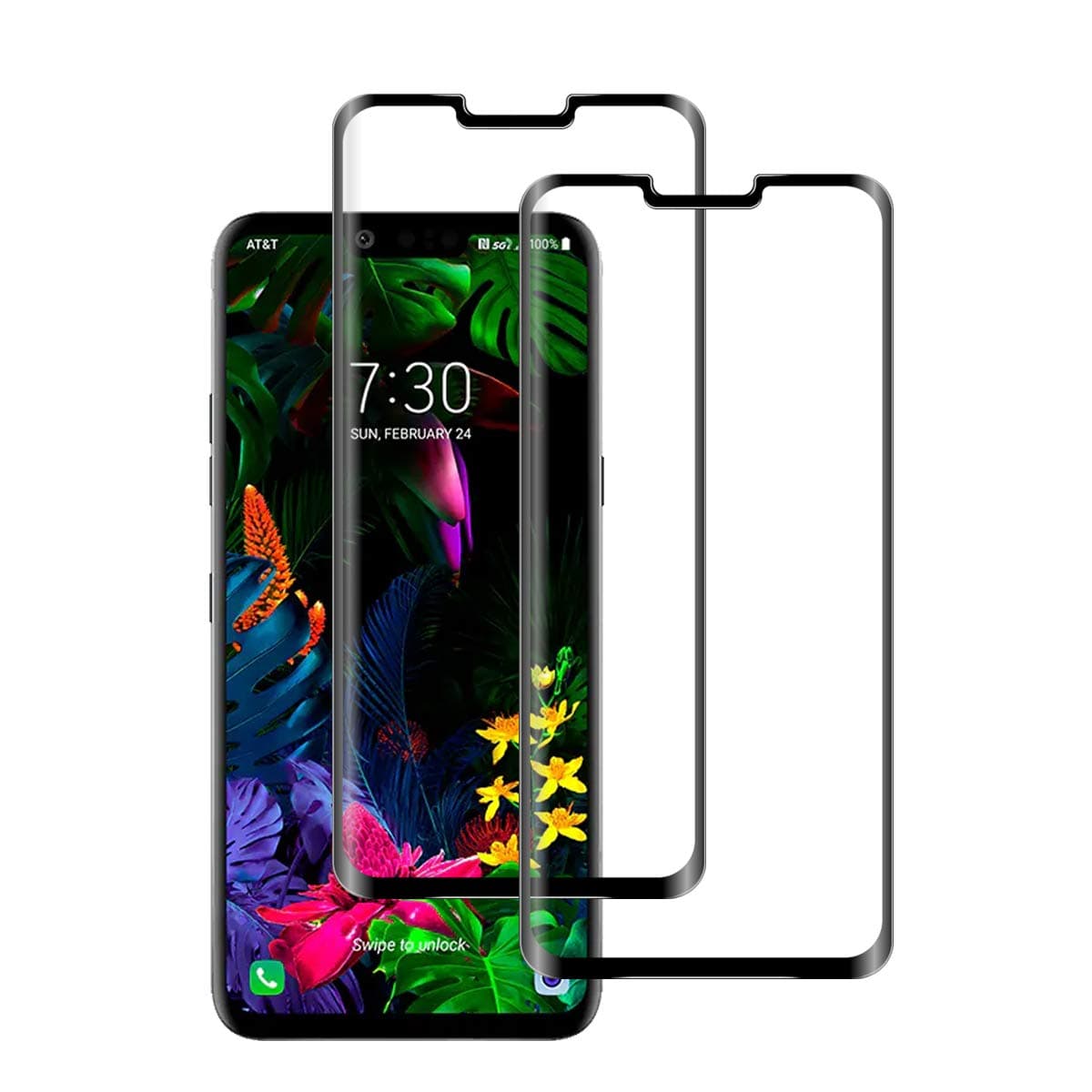 LG G8 ThinQ Screen Protector by YEYEBF, [2 Pack] Full Coverage Tempered Glass Screen Protector [Case-Friendly][Bubble-Free][Anti-Scratch][3D Touch] Screen Protector Glass for LG G8 ThinQ