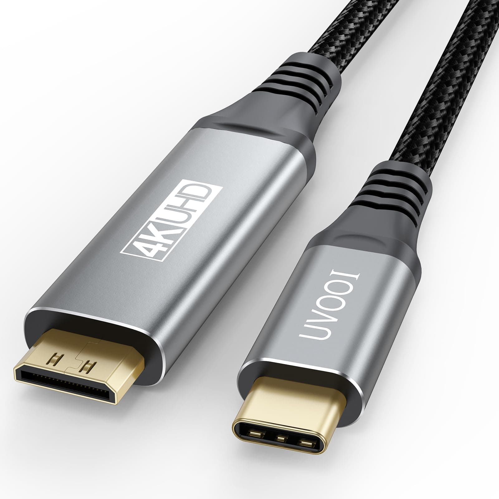 USB C to Mini HDMI Cable 6FT, High Speed USB Type-C to Mini HDMI 2.0 Cord (4K@30Hz,2K,1080P,HDR,3D,ARC) for MacBook, iPhone 16 15/Pro, Galaxy 24/23, iPad Pro, Laptop to Portable Monitor