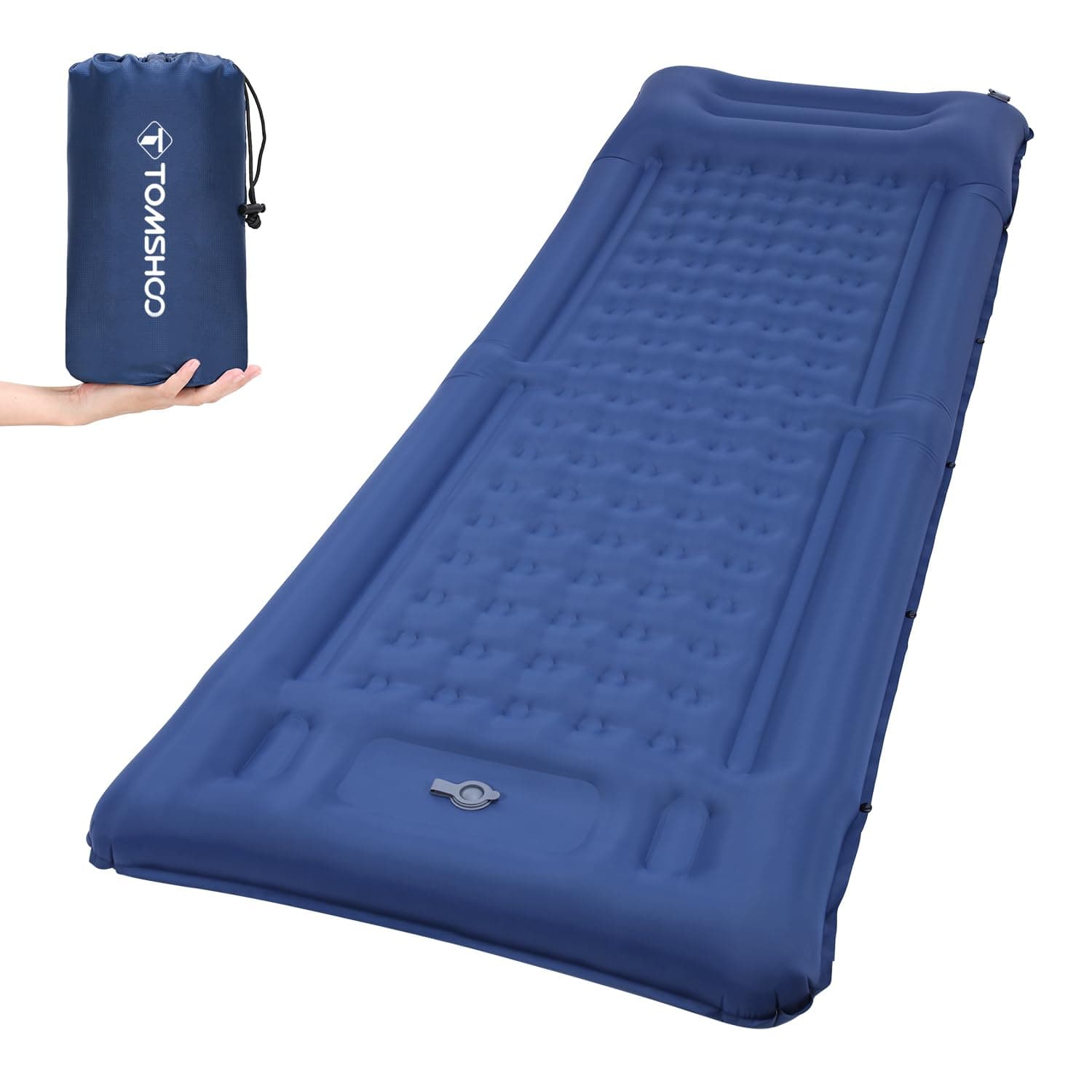 TOMSHOO Sleeping Pad for Camping, Self-Inflating Sleeping Mat with Upgraded Anti-Leakage Camping Mat 77''X28'' Ultralight Inflatable Camping Mattress Pad for Camping, Hiking, Travel, Tent