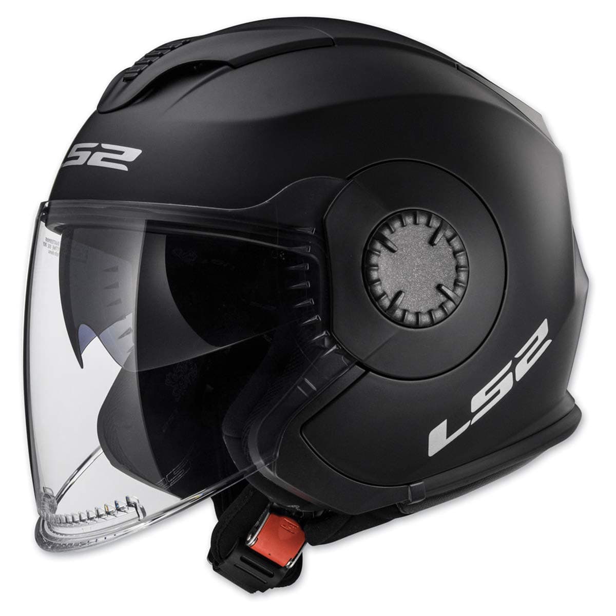 LS2Helmets Unisex-Adult Solid Verso Open Face Helmets (Matte Black, Large)
