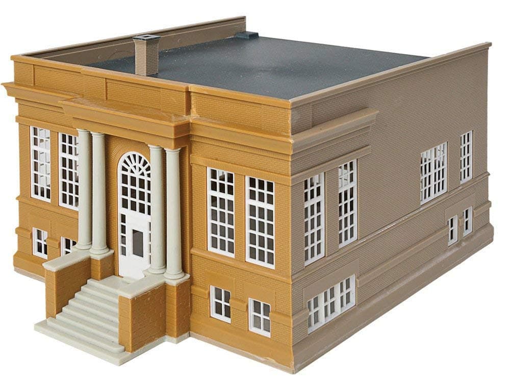Walthers HO Scale Model Public Library Kit, 8-1/2 x 6-1/2 X 4-3/4" 21.5 x 16.5 x 12cm