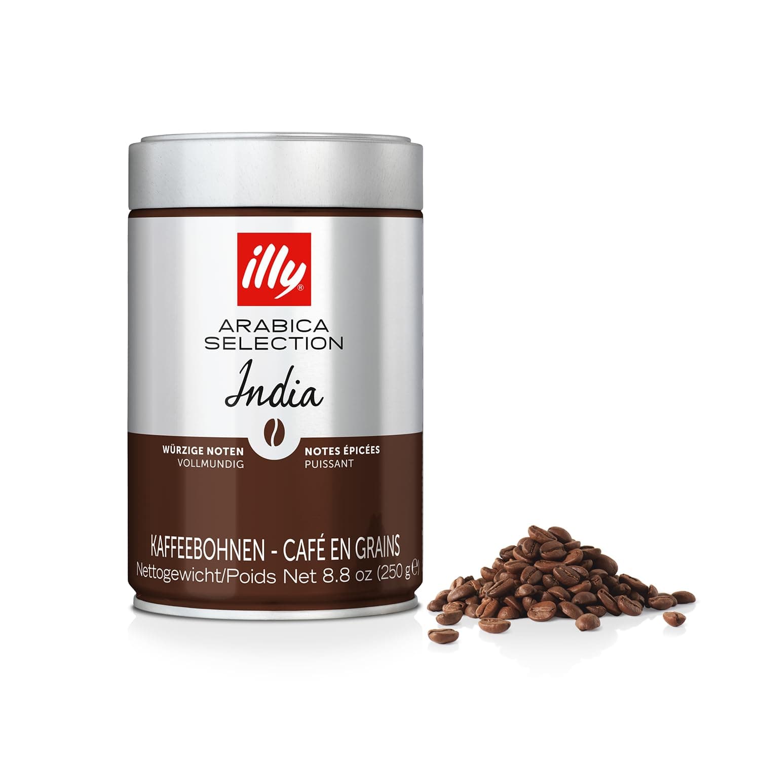 illy ARABICA SELECTION INDIA GRAIN COFFEE 250g
