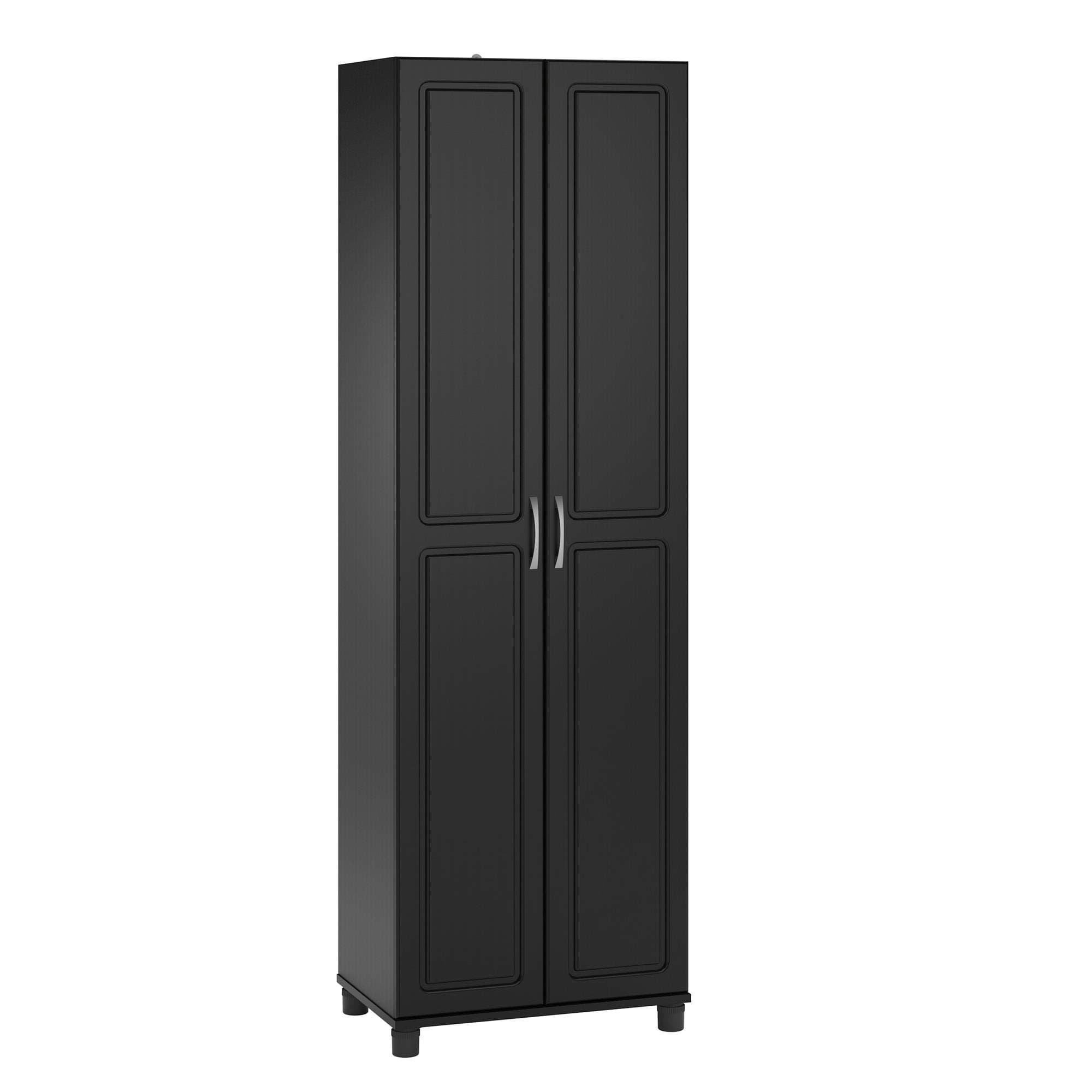 SystemBuild Kendall Utility Storage Cabinet, 24", Black