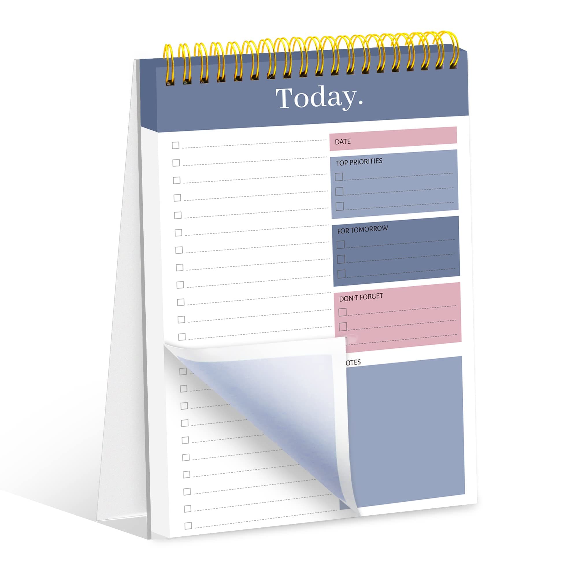 OFFIUSE To Do List Notepad - Daily Planner Notepad,Last For 104 Days,6.5" x 9.8" Double-sided Spiral Checklist Notebook Organizer with Today's Goals,Daily To Do List Planner for Woman Man