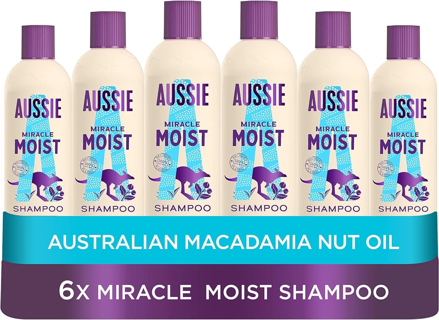 Aussie Miracle Moist Shampoo 300 ml - Pack of 6