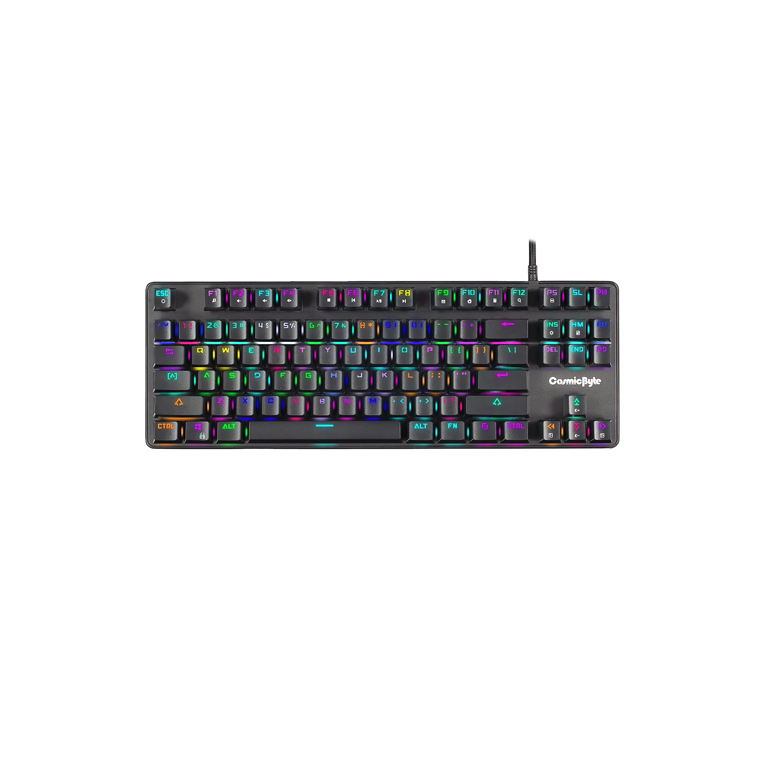 Cosmic ByteCB-GK-34 Firefly Hot Swappable Per-Key RGB Ten-Keyless Keyboard with Outemu Red Switch
