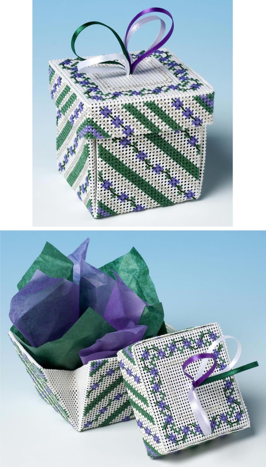 The Nutmeg Company Wood Violet Exploding Box 3D Cross Stitch Kit