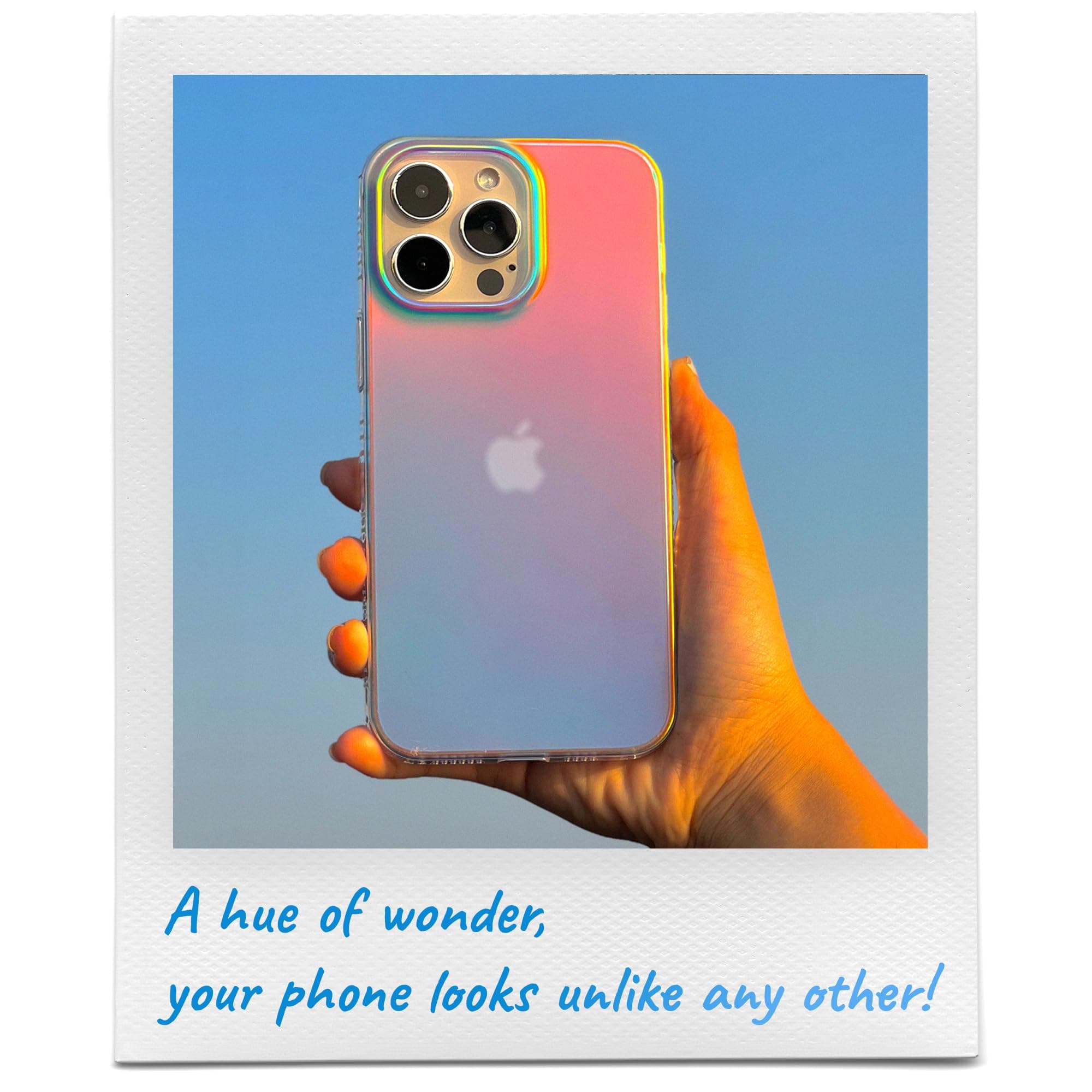 LONLI Hue - for iPhone 15 Pro Max Case - Rainbow Iridescent Phone Case with [4 Airbag Cushioned Corners] - Cute, Unique and Aesthetic Shockproof Cover for Women and Girls (2023)