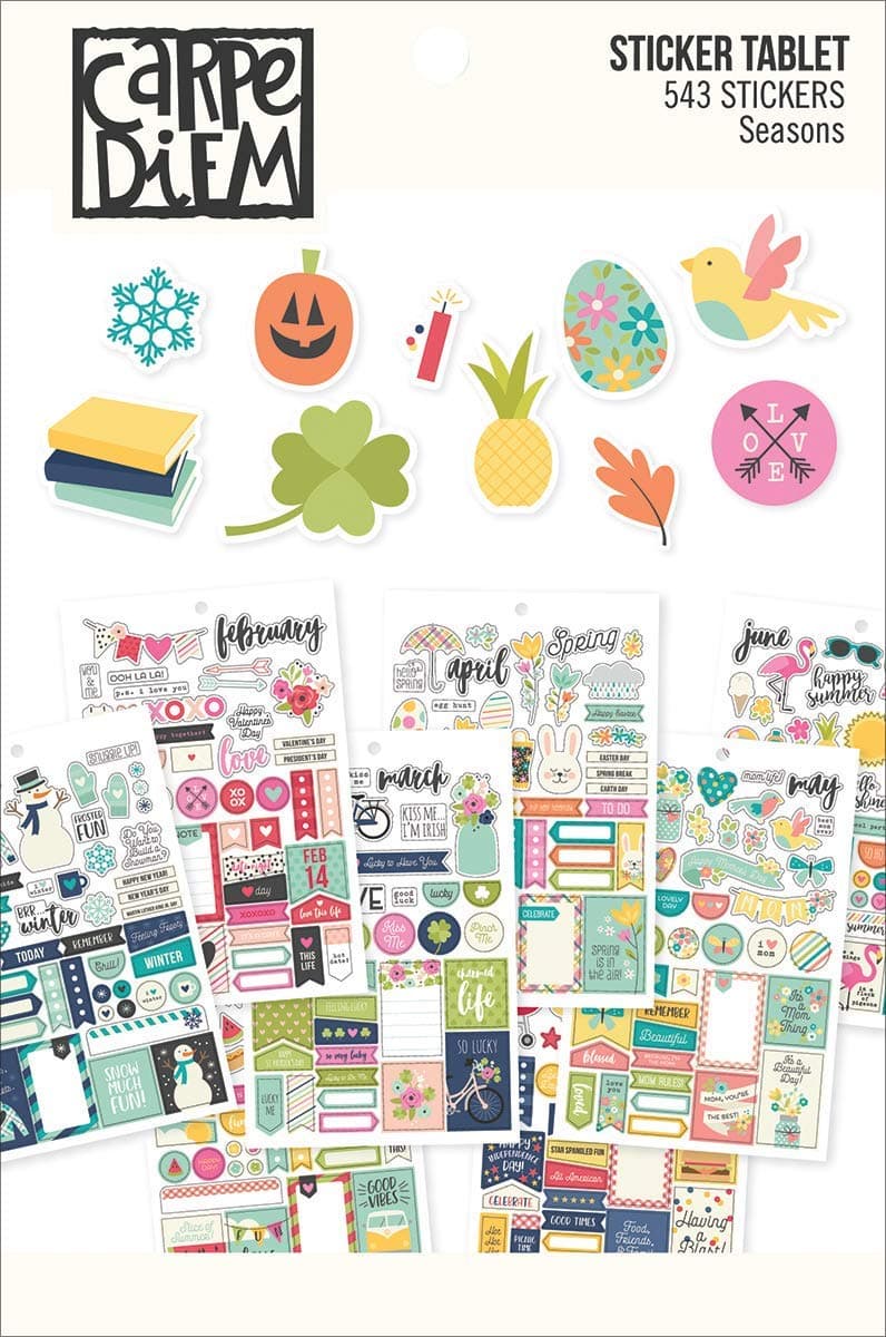 Carpe Diem Planner Essentials Seasons Sticker Tablet