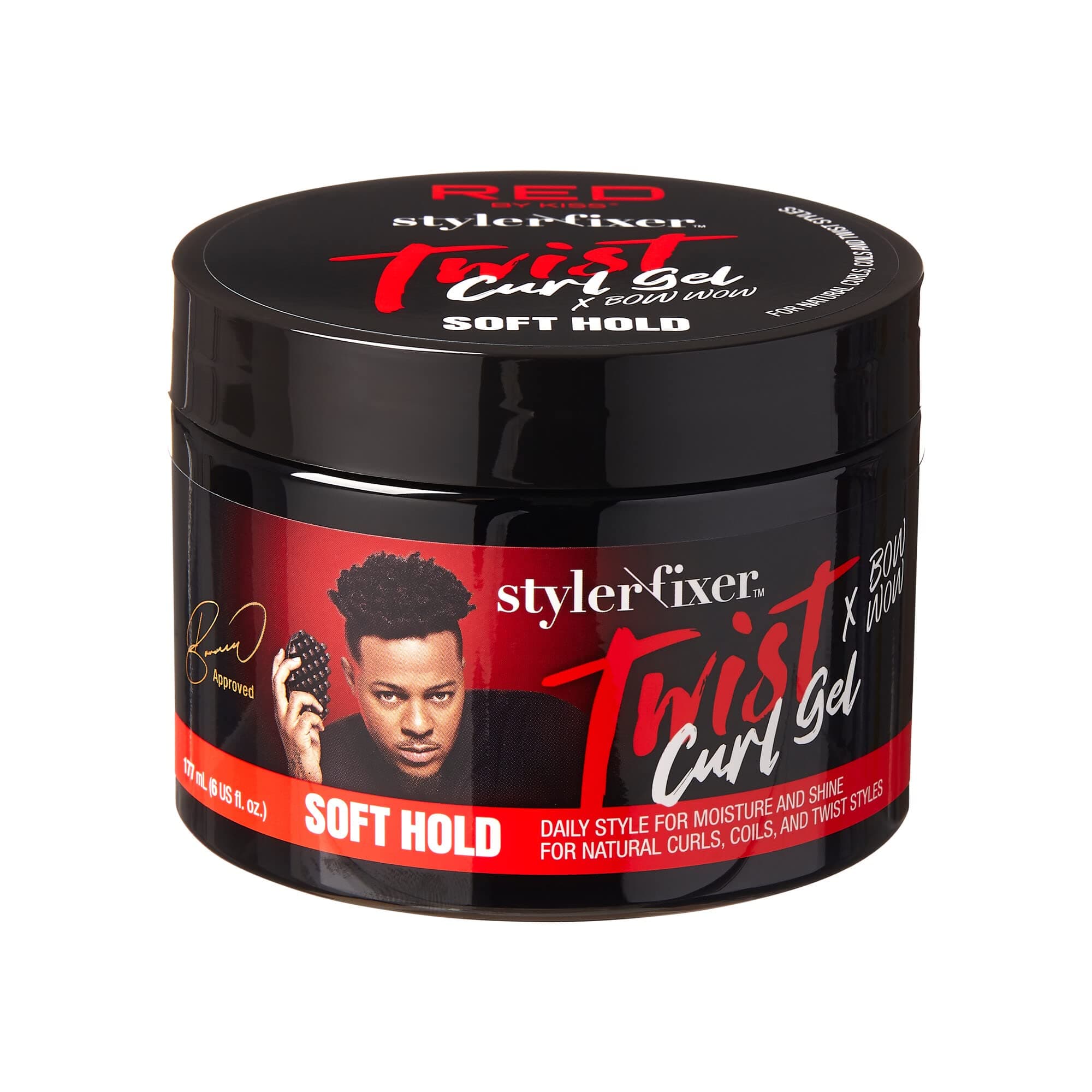 X Bow Wow Styler Fixer Braid Curl Gel Soft Hold For Afro Hair, Moisturizing With Coconut Aroma, Ideal For 360 Waves And Turns, Nourished And Naturally Bright Clear