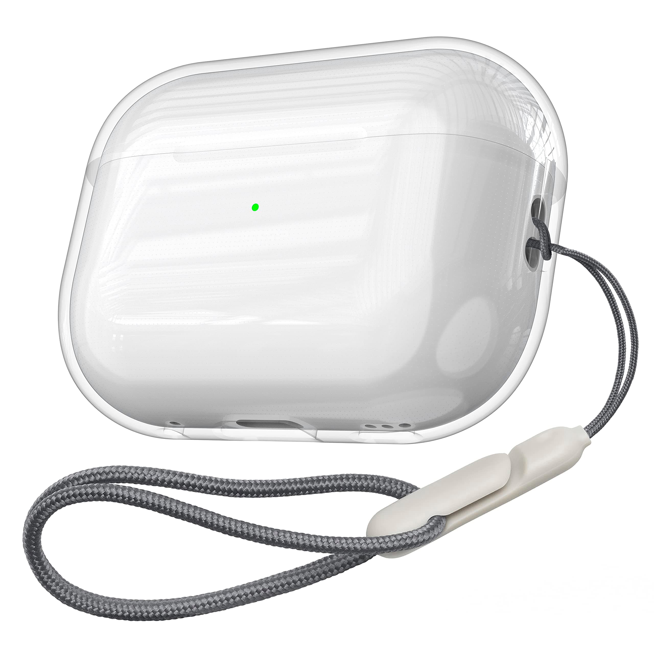 AirPods Pro 2 Case Soft TPU Protective Cover [Front LED or Engraved Content Visible] Compatible with AirPods Pro 2nd Generation(Clear)