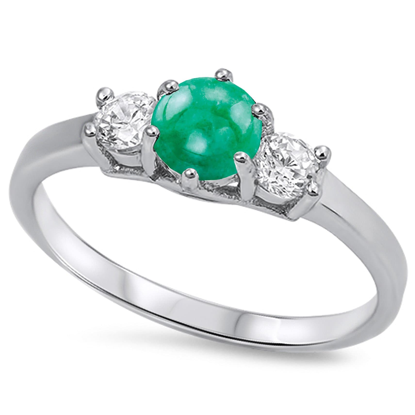 CHOOSE YOUR COLOR Sterling Silver Round Ring