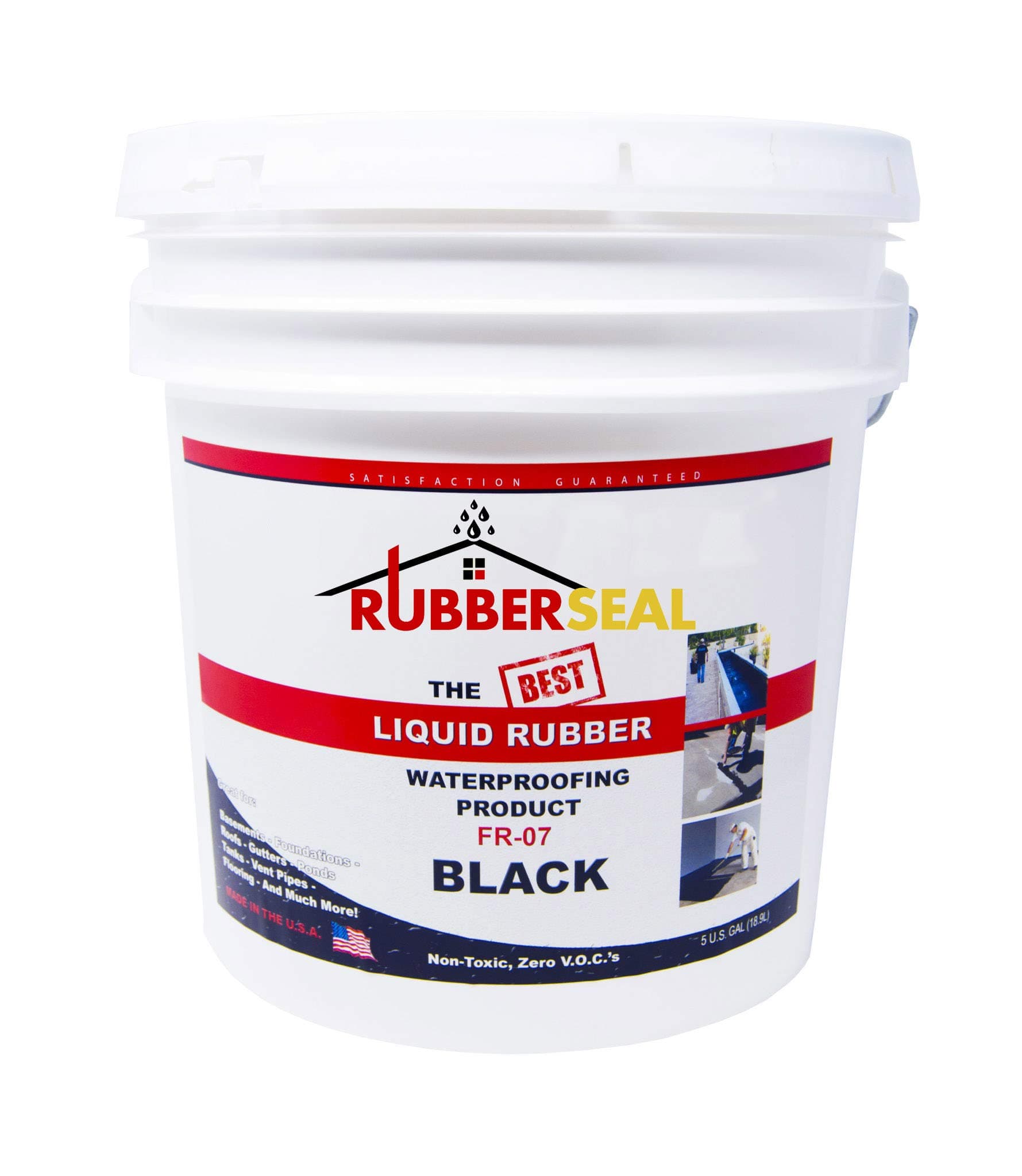 Rubberseal Liquid Rubber Waterproof & Protective Coating Roll On 5 Gallon FR-07