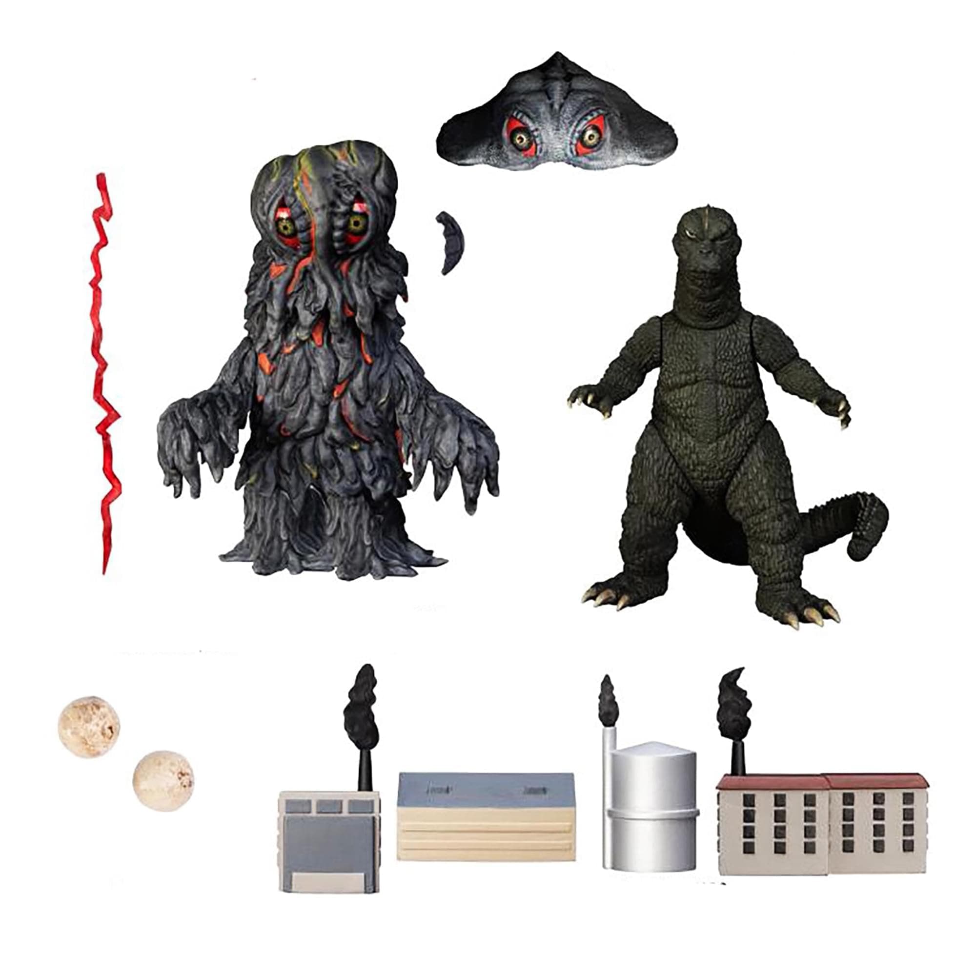 Godzilla vs Hedorah 5 Points Set of 3 (1971) Action Figure Deluxe Boxed Set Made of Plastic