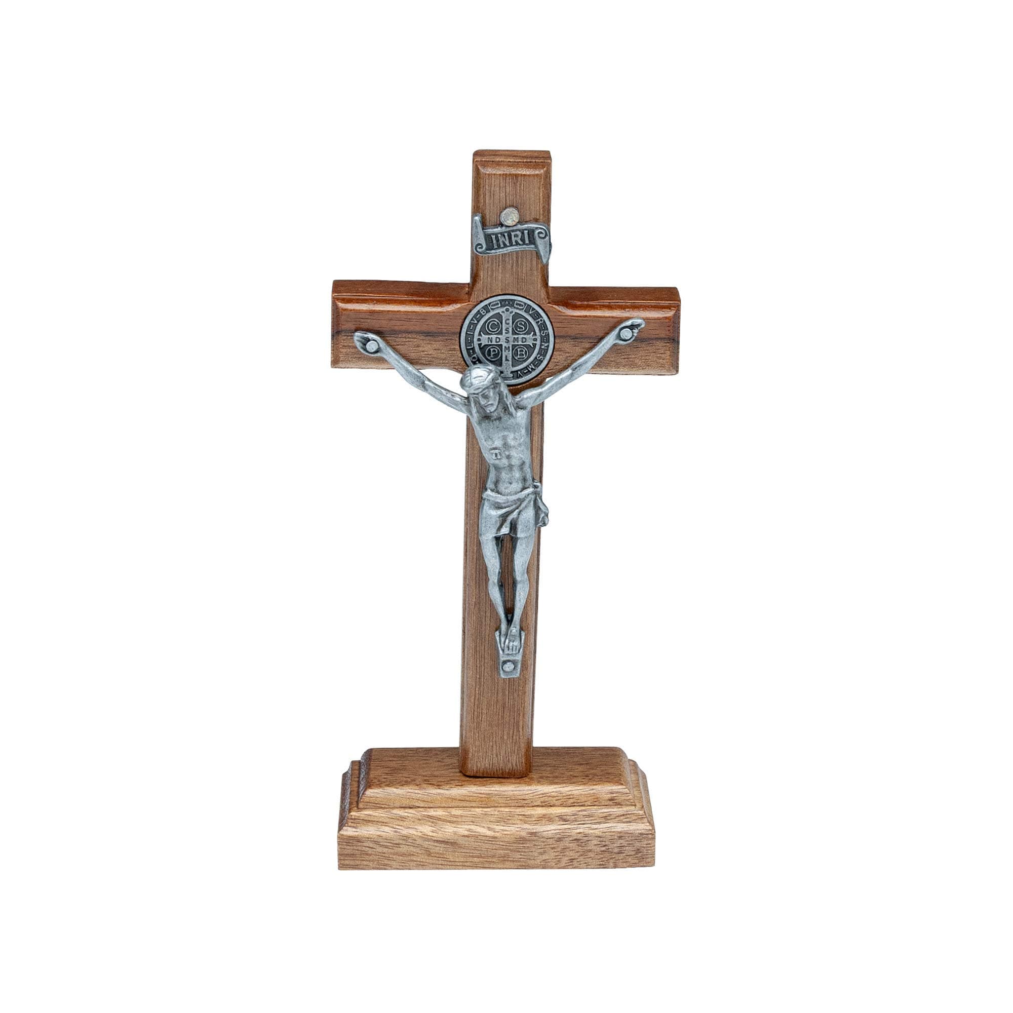 Interlocking Wall and Table Wooden Cross (5" - Onyx)