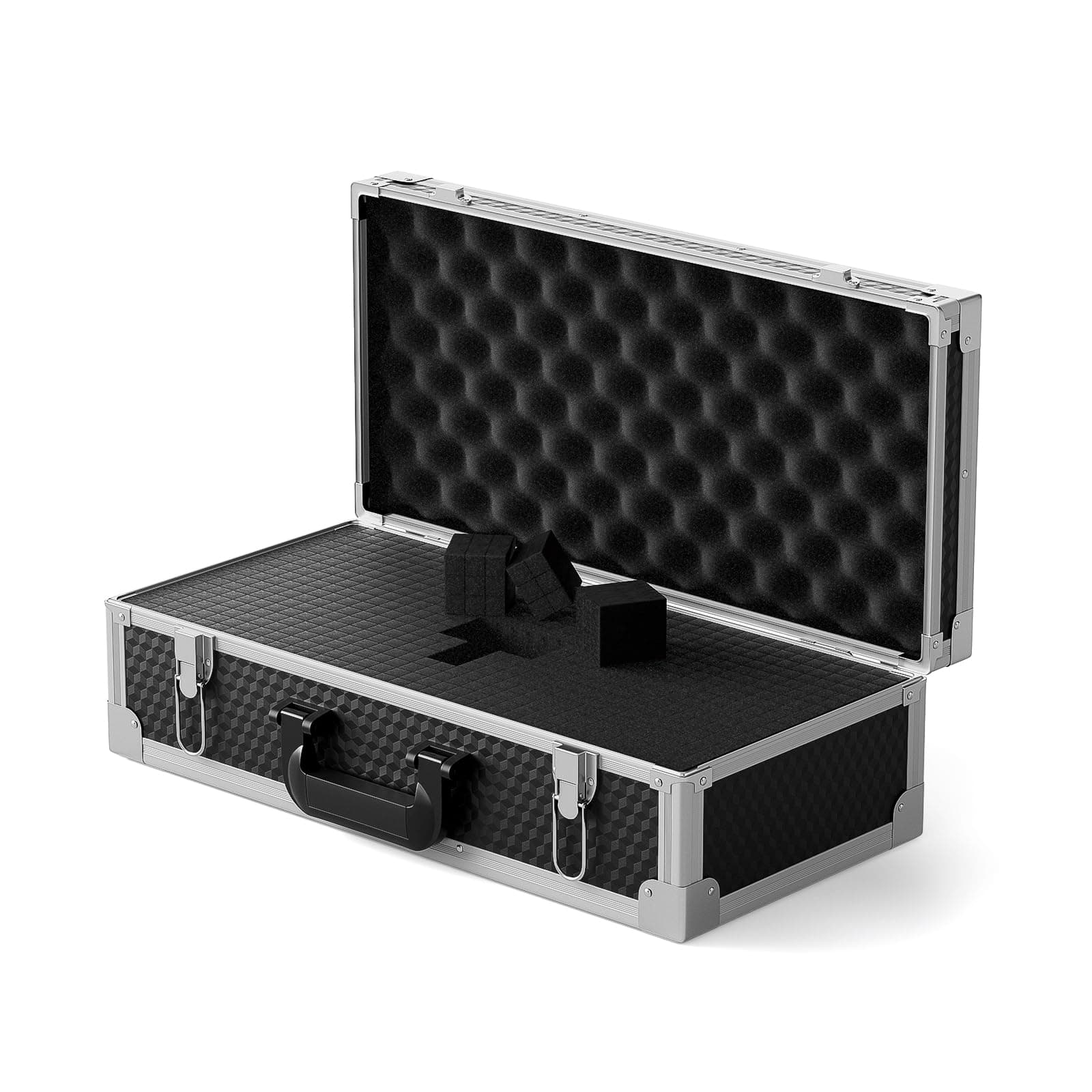 Aluminum Alloy Frame Carrying Case with Three-layer Pre-Diced Pick and Pluck Foam, Ideal for Phenyx Pro 8-Channel Wireless Mic Systems Transportation (Size Extra Large 20.4 x 10.2 x 7.9 In)