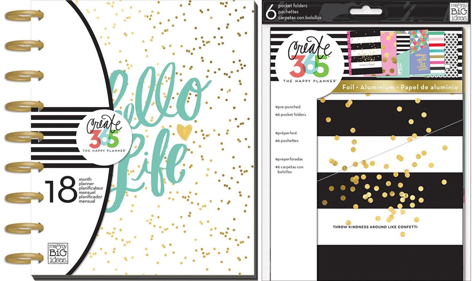 Create 365 Happy Planner and Pocket Folders Bundle - 2 Items (Hello Life)