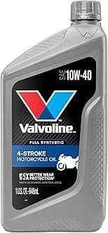 Valvoline 4-Stroke Motorcycle Full Synthetic SAE 10W-40 Motor Oil 1 QT