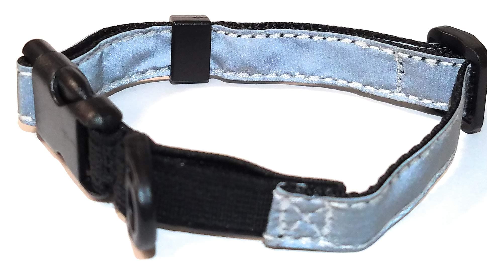 Cat Goods Collar, Elastic, Safety Silver