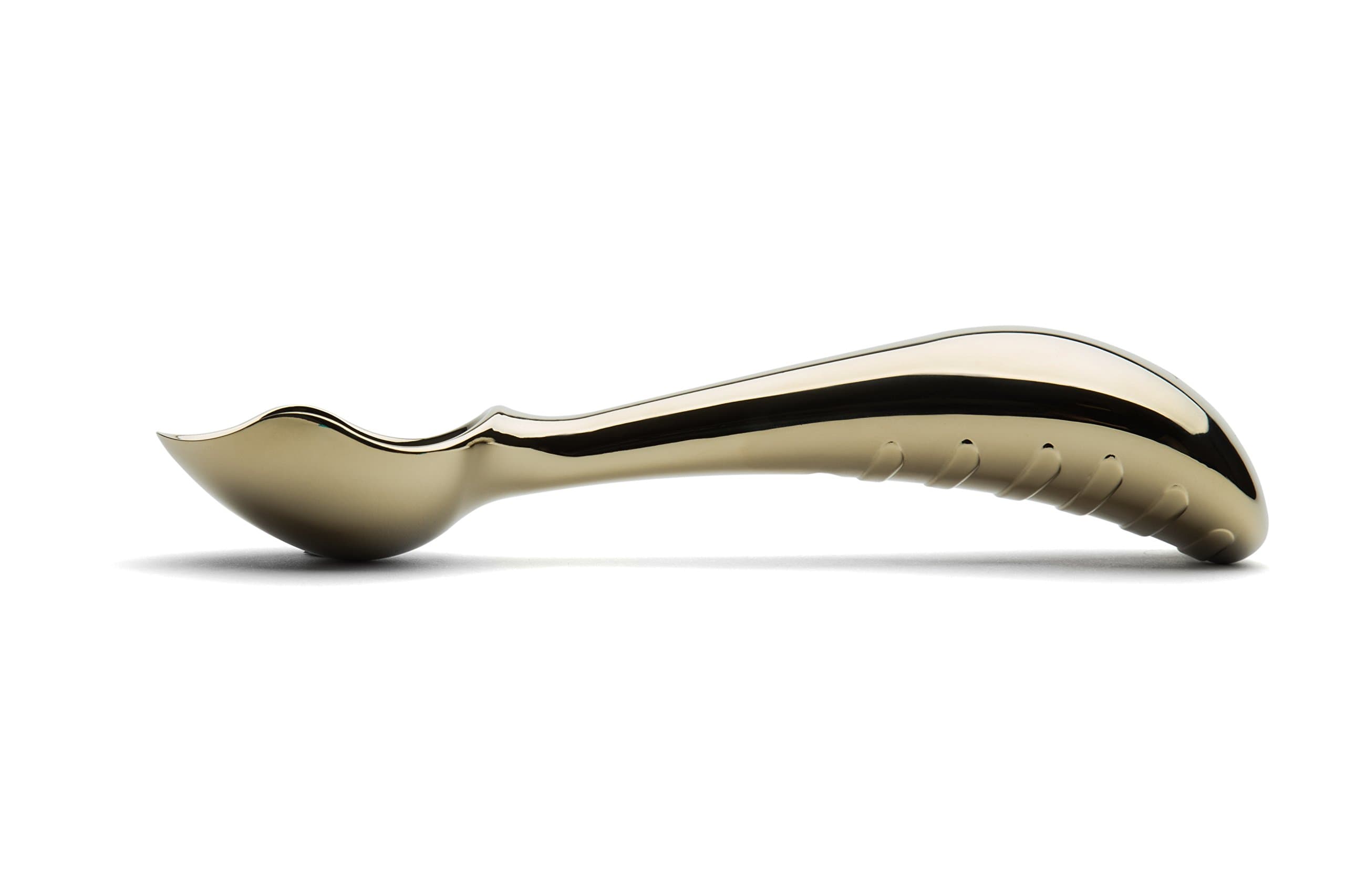 Midnight Scoop-One Piece Durable Solid Aluminum Ice Cream Scooper 3oz -Signature Kitchen Creation-Gold