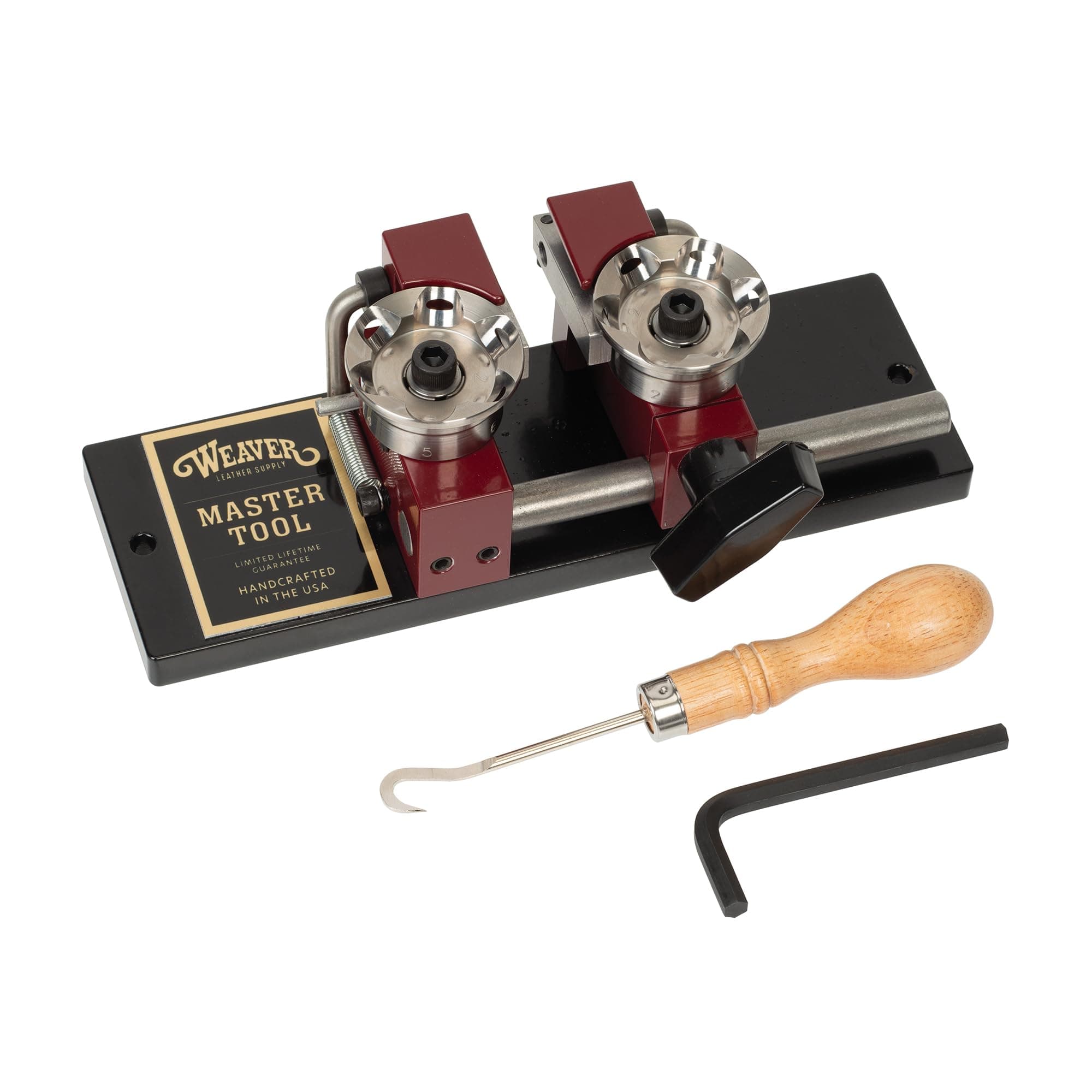 Weaver Leather Supply Strap Edger for Leather Working, Edges 1/2" to 3" Straps Simultaneously, Black, Manual, Leatherworking Tool