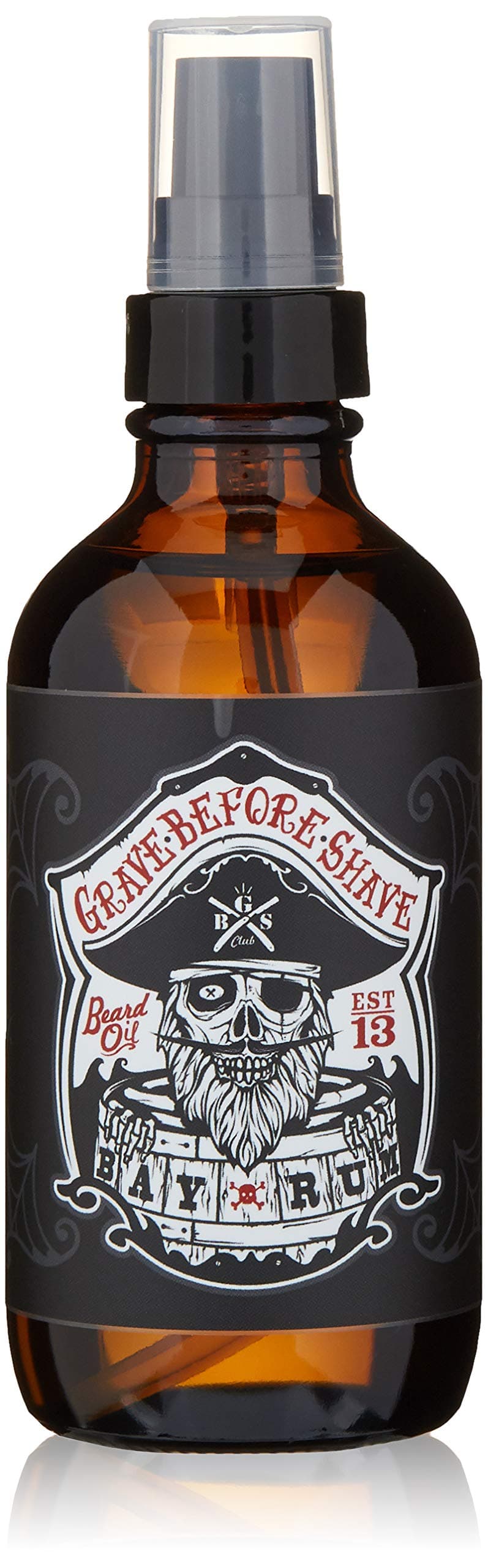 Grave Before Shave Beard Oil (Bay Rum Scent) 4 Oz. Bottle