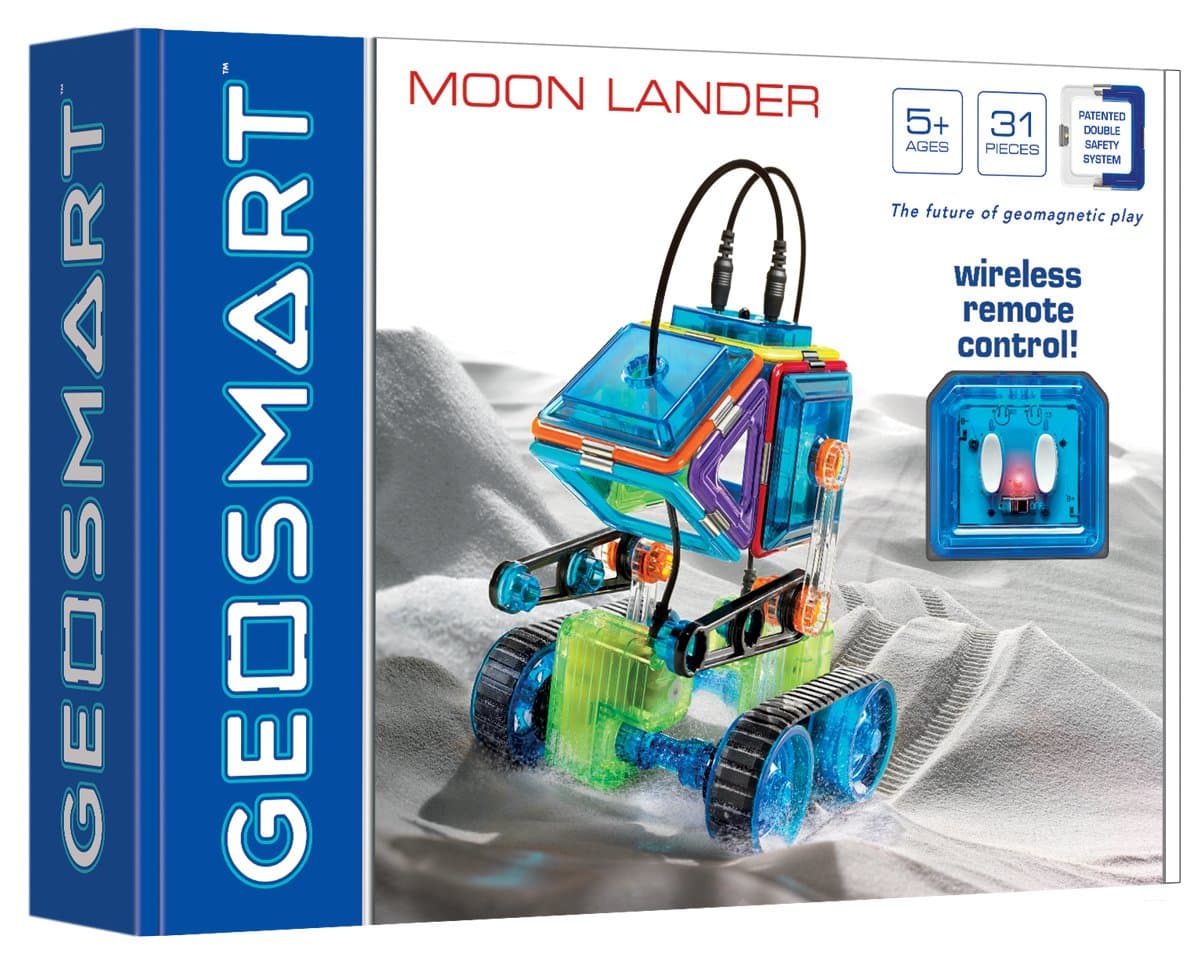 GeoSmart - Moon Lander, Magnetic Construction Set with Wireless Remote Control, 31 pieces, 5+ Years