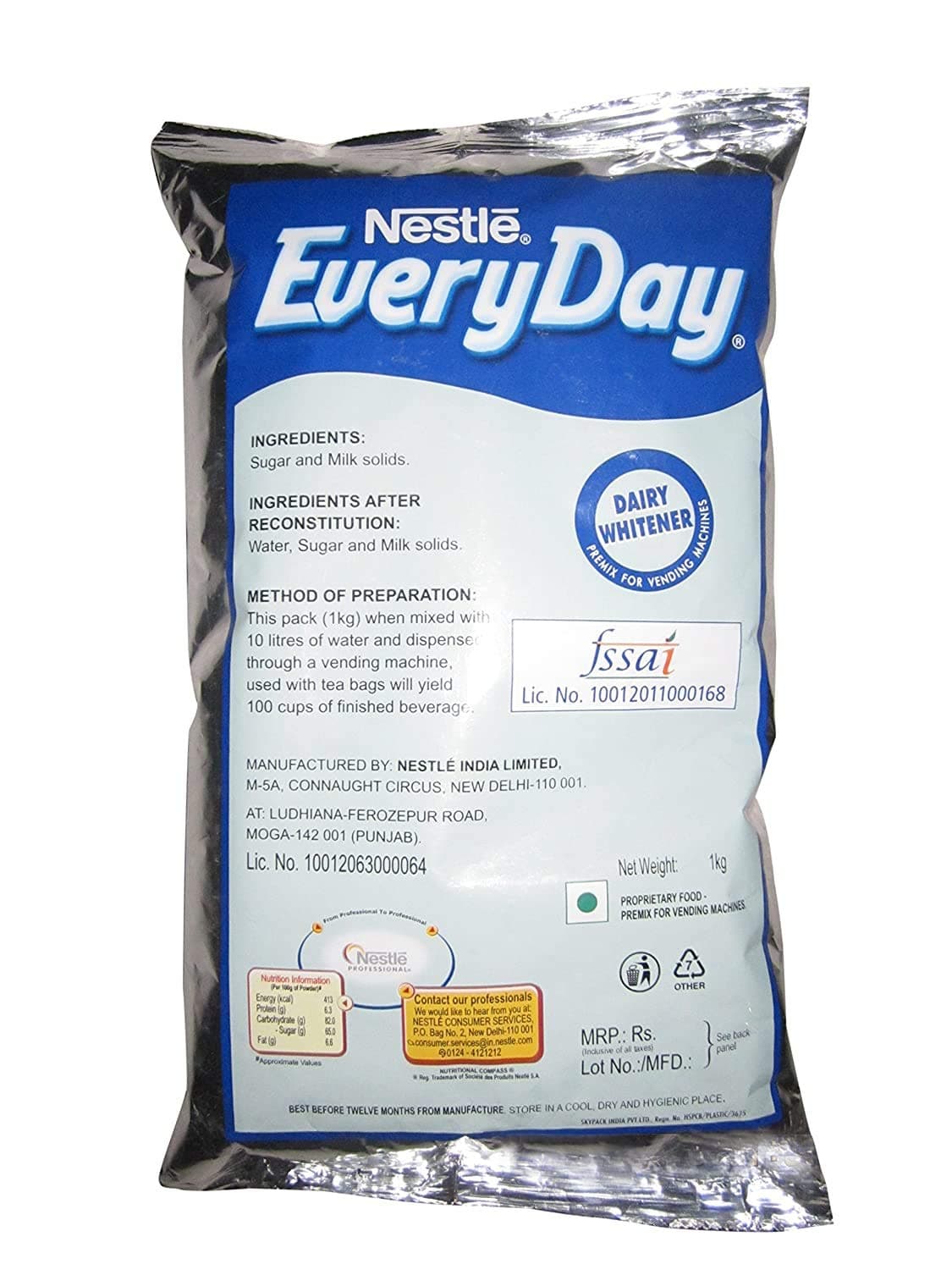 Nestle Everyday Dairy Whitener Normal Sugar