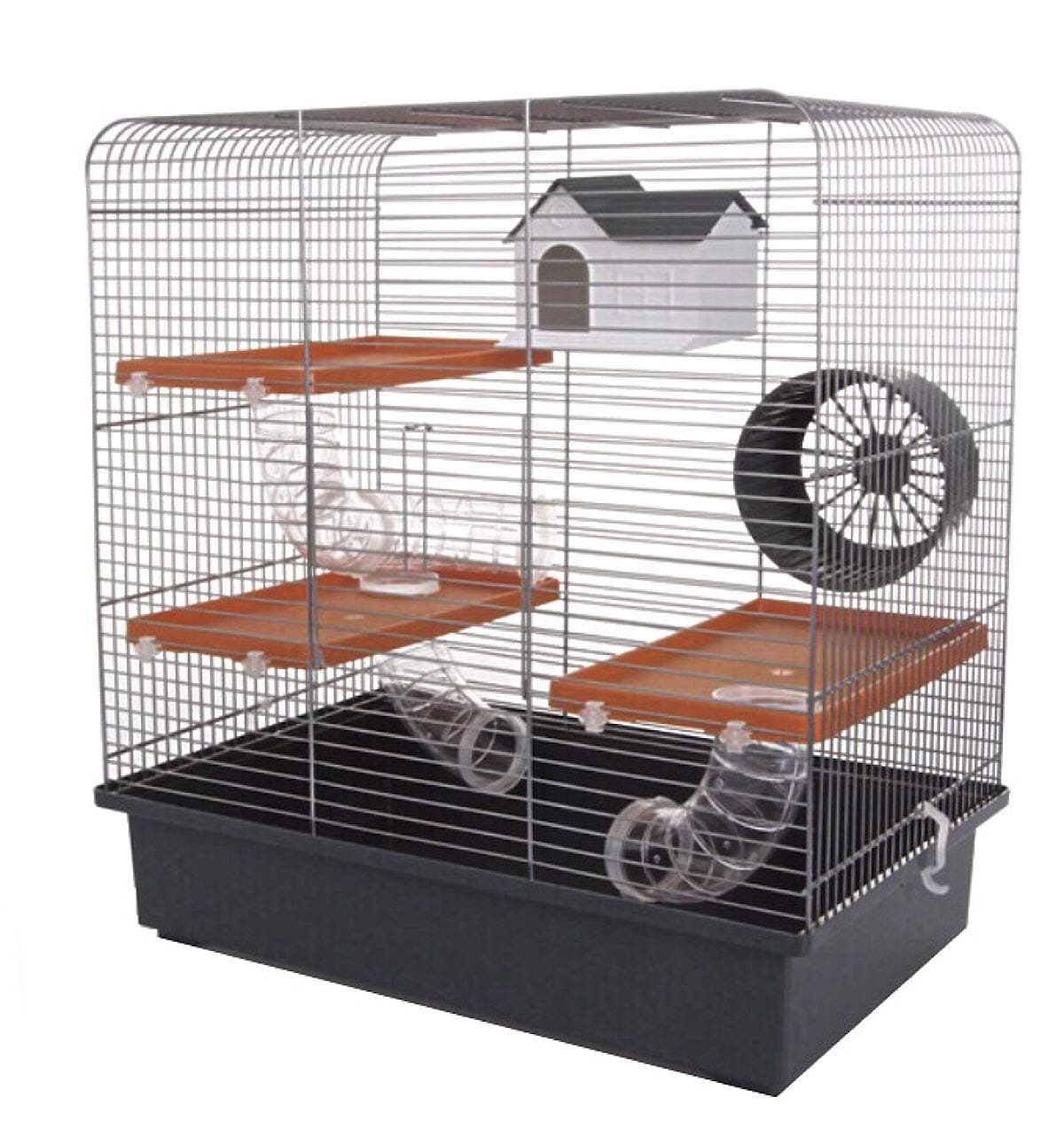 Moondown Farm Large Hamster Cage with Tubes Wheel 49 x 32 x 51cm For Gerbil, Rodents