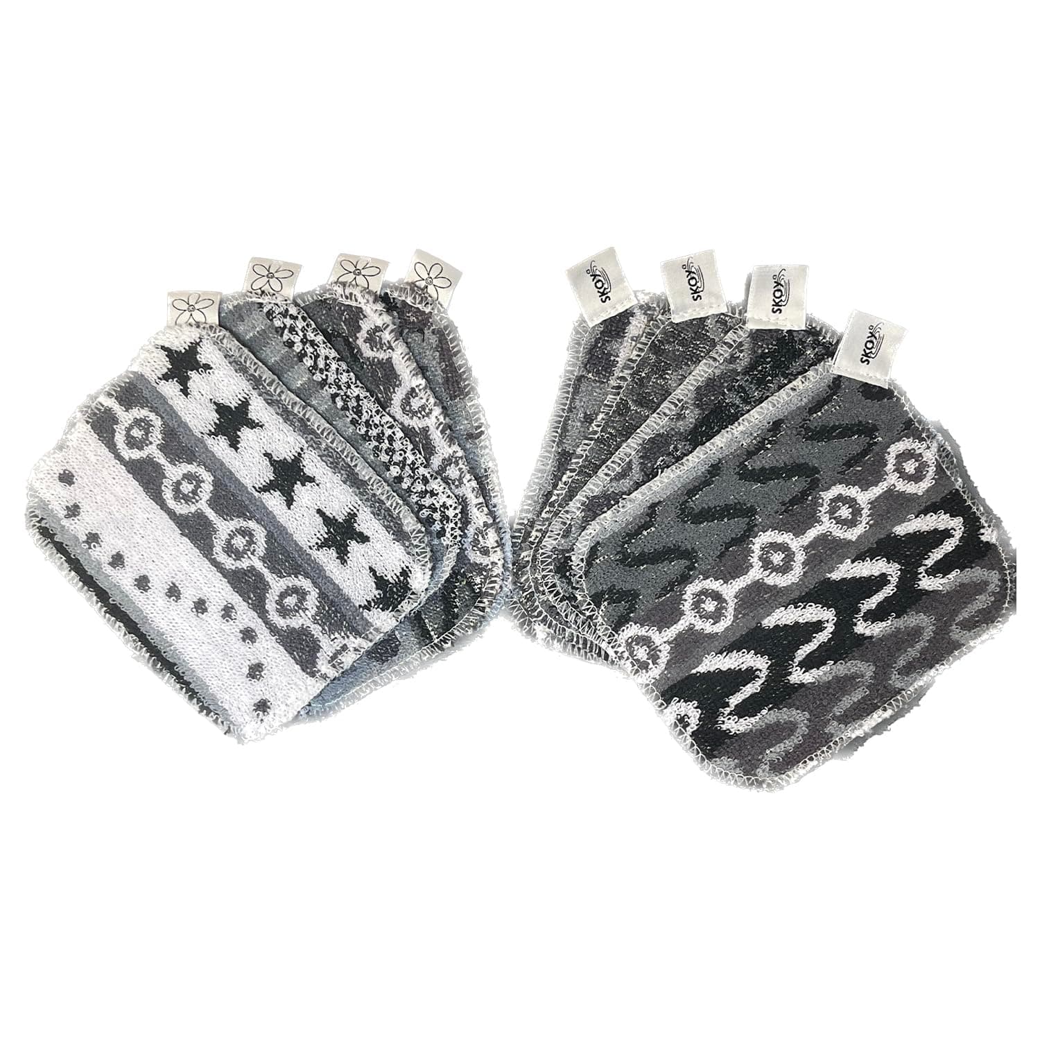 Scrub, 8-Pack Non-Scratching, Reusable Scrub for Kitchen and Household Use, Environmentally-Friendly, Dishwasher Safe, Monochromatic Colors