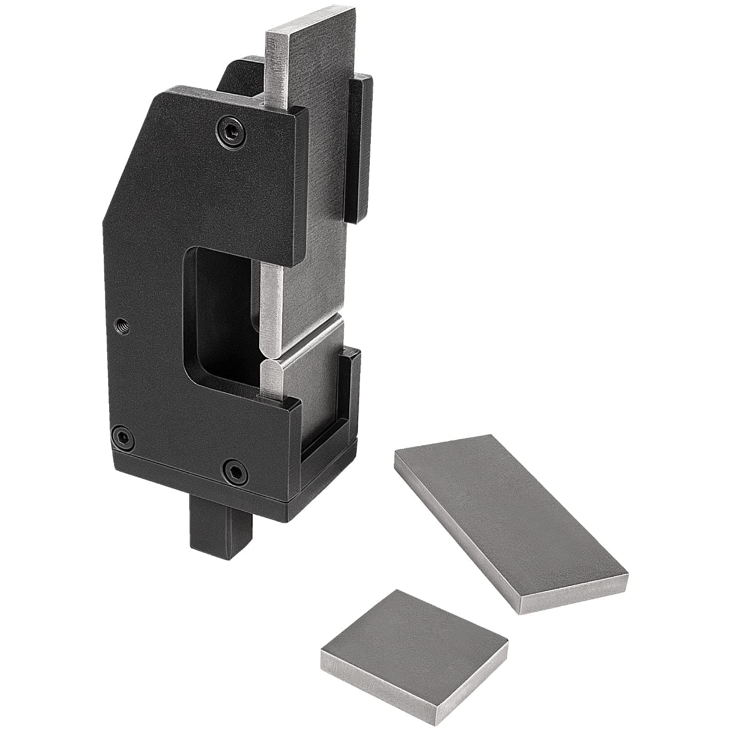 5 Pcs Blacksmith G2 Guillotine Tool, Blacksmith Slash Fullering Tool with Flat Dies for Round or Square Shoulders, Leaves, Cat Tails, Candle Cups etc, Black