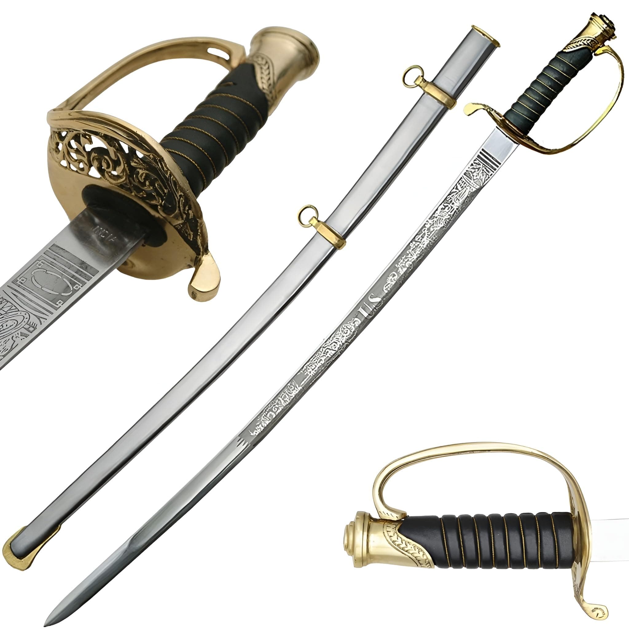 Medieval Warrior US Cavalry Commemorative Saber with Scabbard