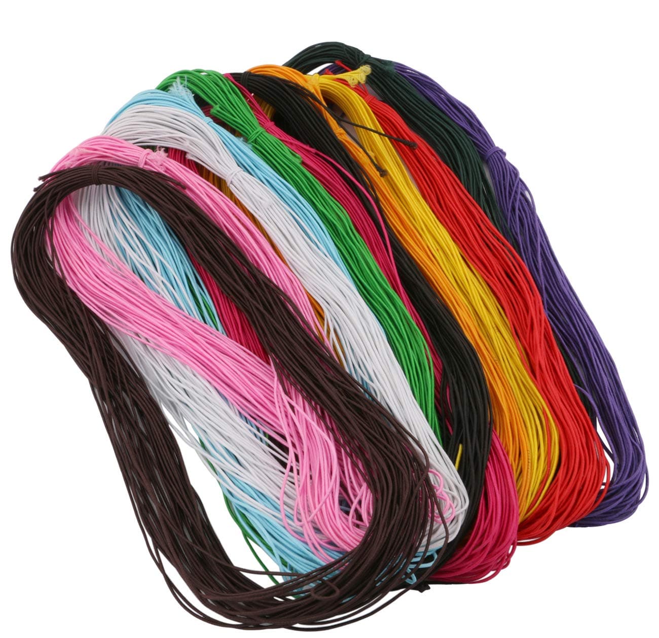 Sdootjewelry 12 Pcs Polyester Rope Beading Cord Polyester Thread Thick String Rope for DIY Rosary Beads Bracelet Making Or Other Craft Decoration Assorted of Colors (49.2 Feet, 0.03 inches)