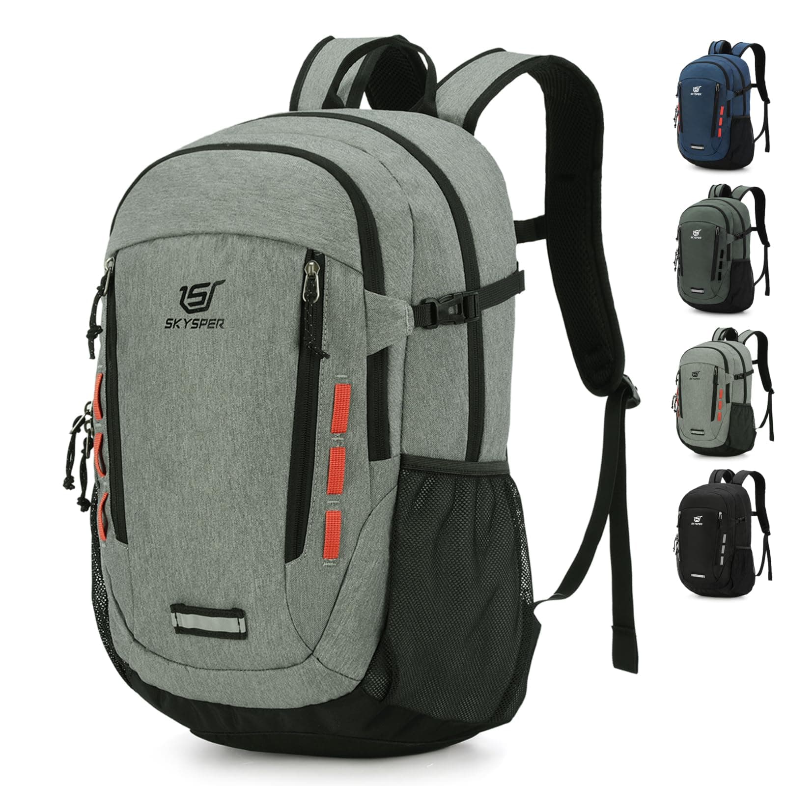 SKYSPER 30L Hiking Backpack 17.3inch Laptop Backpack Water Resistant Computer Day Pack for Business Work Travel College School Men Women