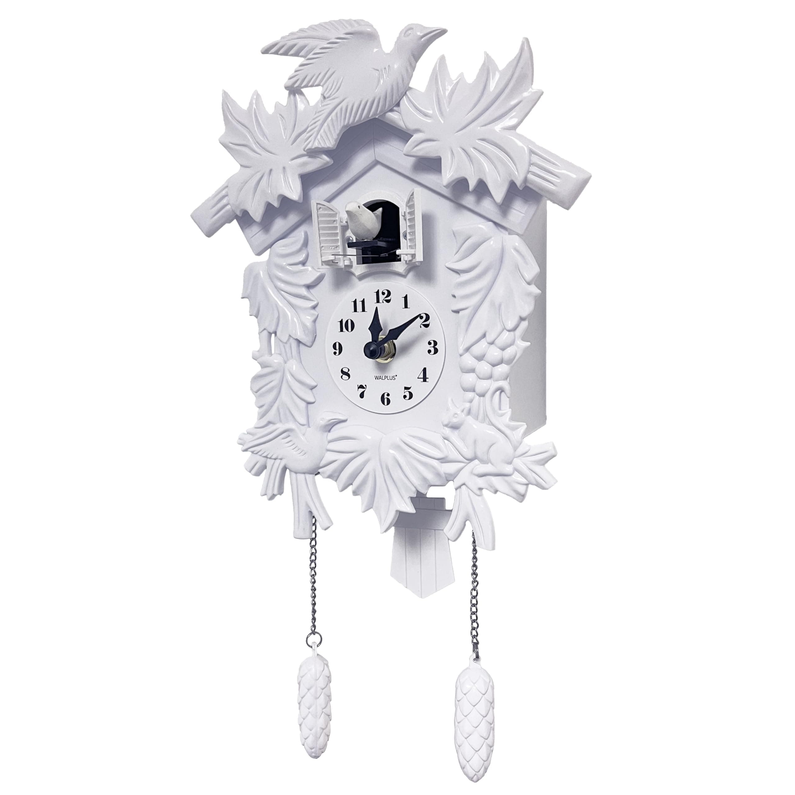 20.2x37cm White Vintage Cuckoo Clock With Cuckoo Call Simple Fashionable antique style Pendulum Clock Home DIY Decoration Office Accessories Minimalist Design Bedroom Decor Stylish Living Room