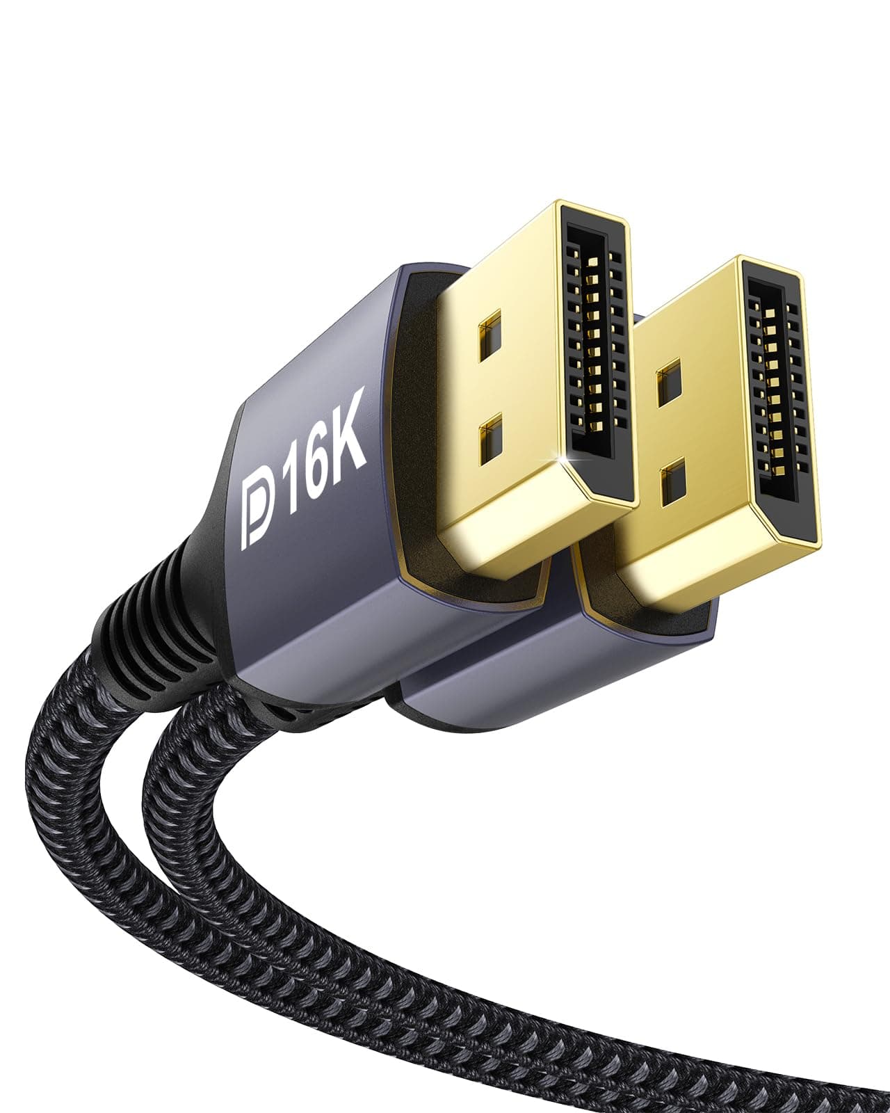 Stouchi 2.5M DisplayPort Cable 2.1 DP2.1 Cable [16K@60Hz, 10K@60Hz, 8K@120Hz, 4K@240Hz 165Hz 144Hz] Support 80Gbps HDR HDCP 2.2 DSC 1.2a FreeSync G-Sync Display Port 2.1 Cord for Gaming Monitor-Grey