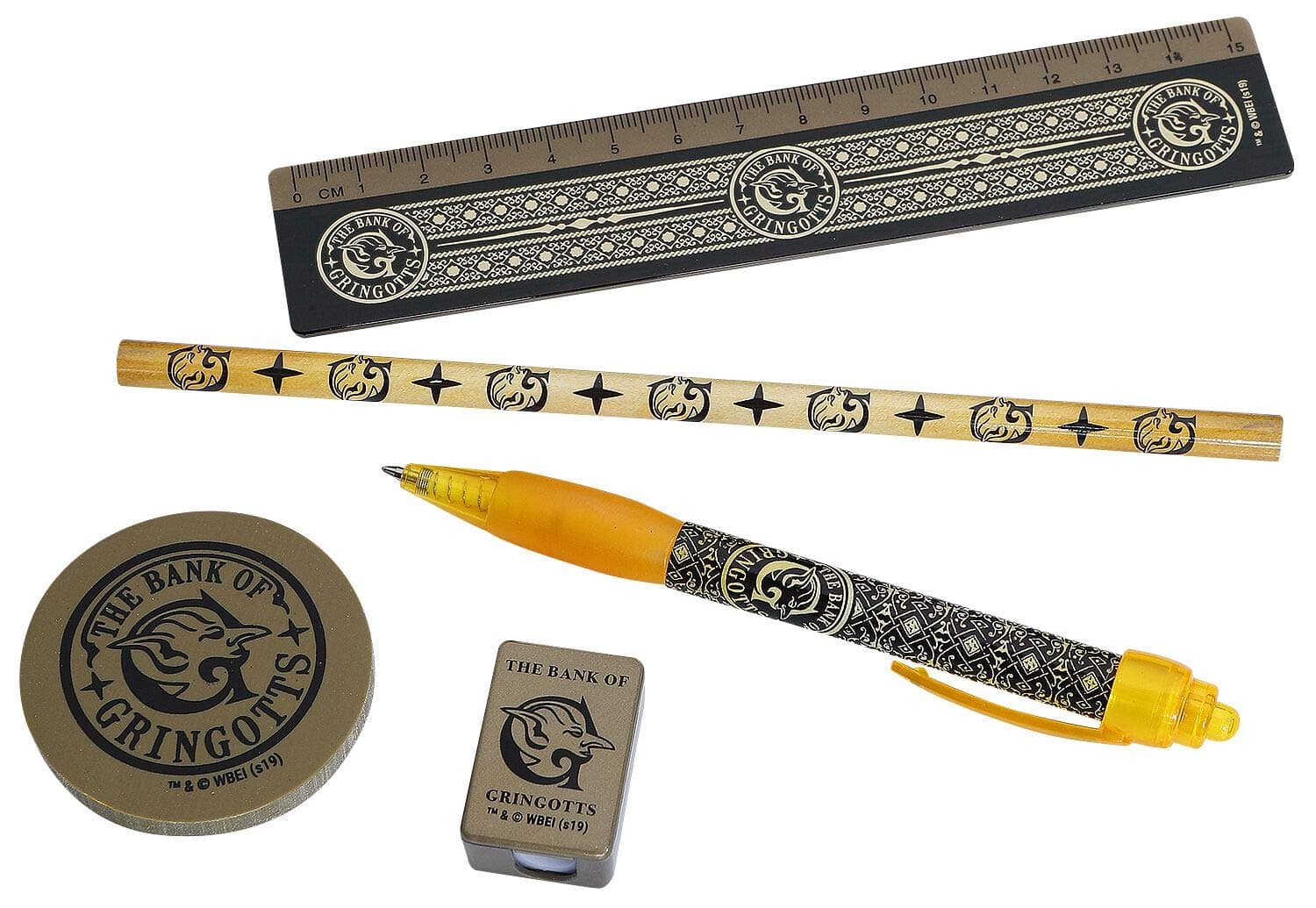 HARRY POTTER 5-Piece Stationery Set Gringotts Bank - Official Merchandise
