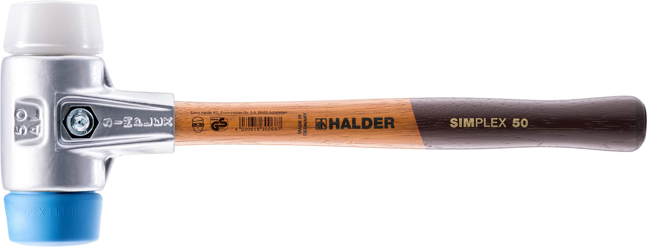 Halder3117030" Simplex TPE Superplastic Soft-Face Mallet, Multi-Colour, 30 mm