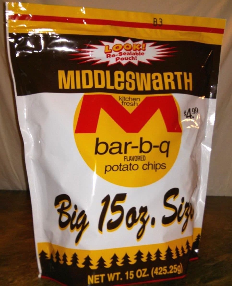 Middleswarth Chips, BBQ, 15-Ounce (Pack of 2)