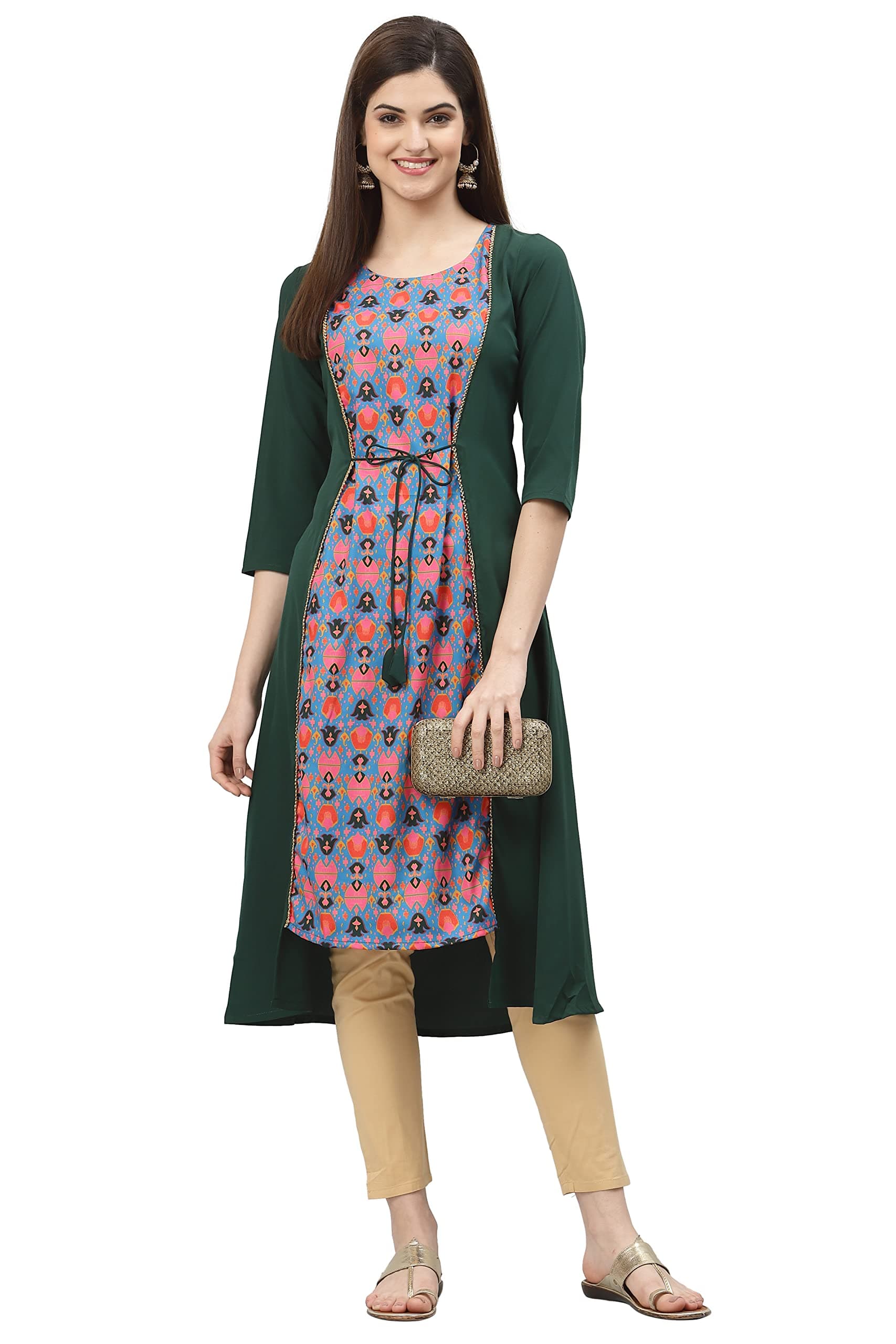 ALC Creation Women's Crepe Jacket Kurta