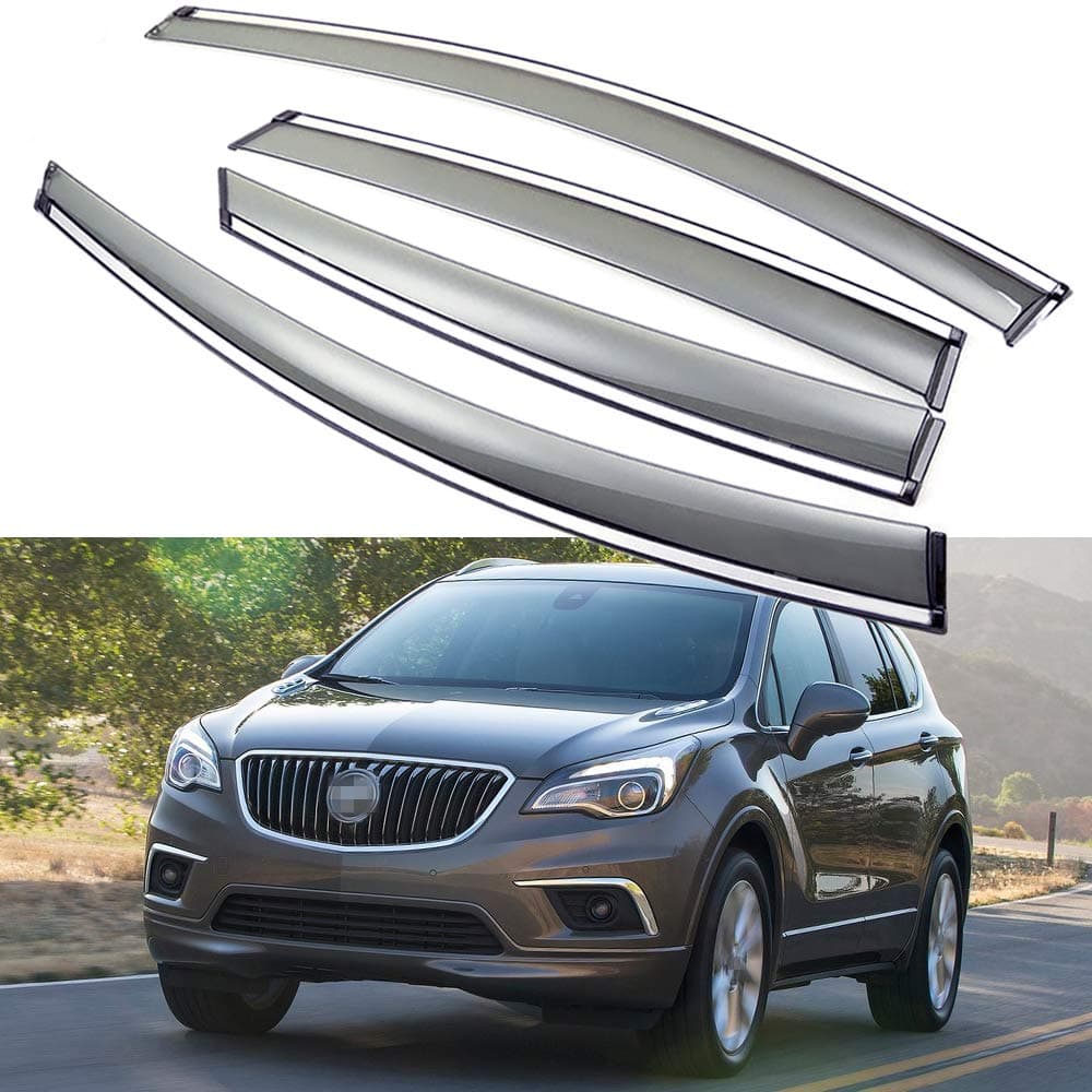 SPEEDLONG Car Window Visor Vent Shade Deflector Sun/Rain Guards Compatible with Buick Envision 2016 2017 2018 2019 2020 2021