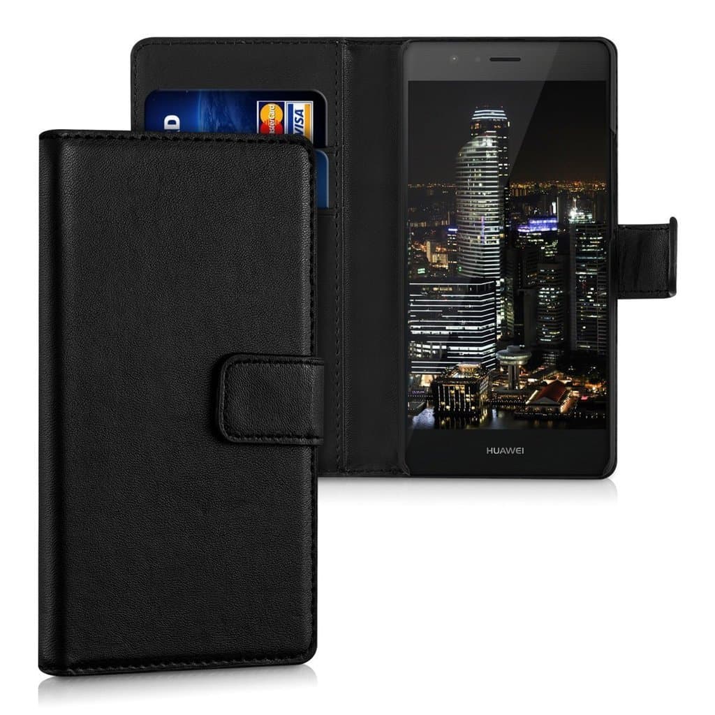 Accessory Master Black Flip Pu book wallet leather Case cover Pouch for Huawei P9 Lite / G9 lite
