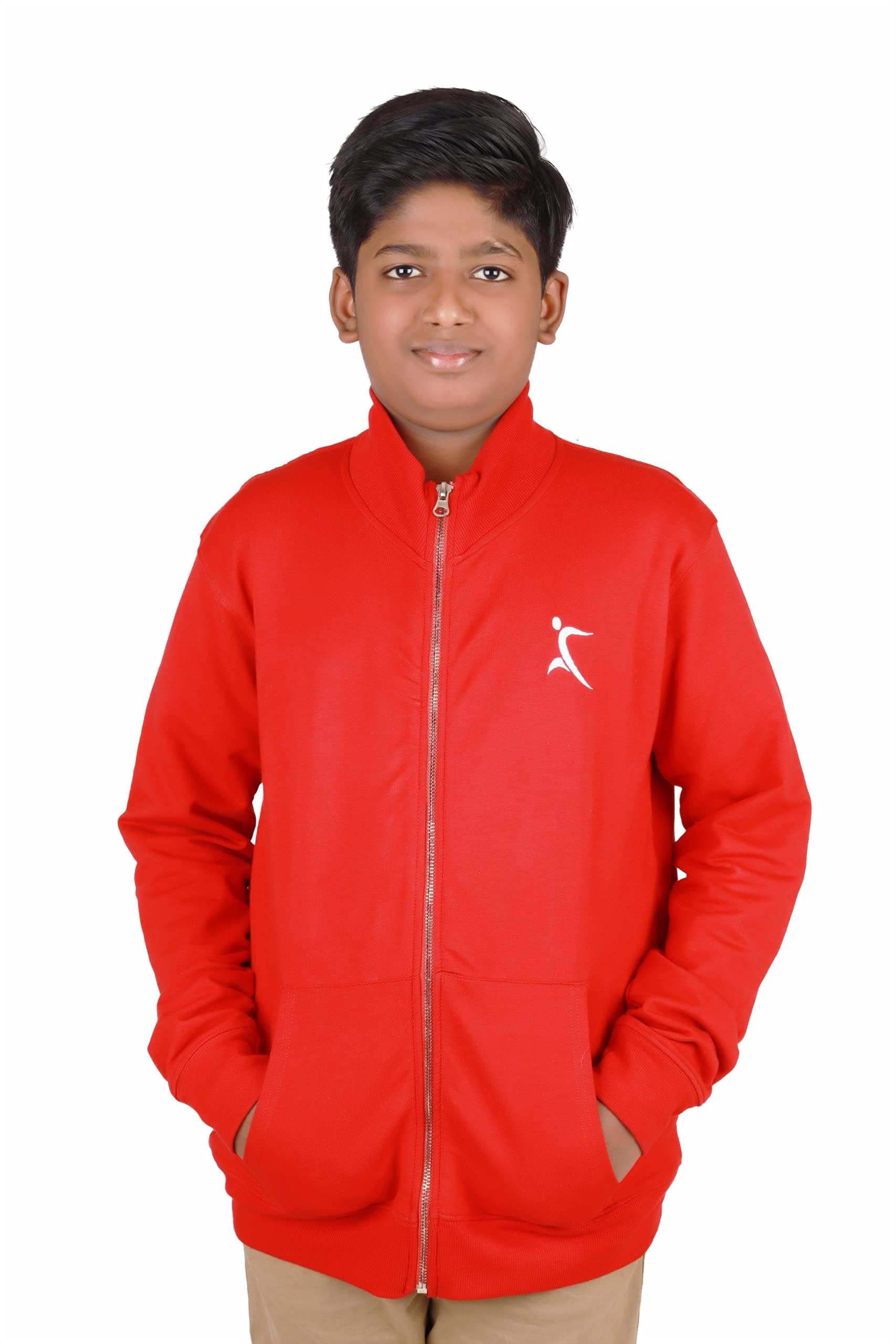 BSMART KIDS JACKET with LYCRA® BLACK Technology (M, RED)