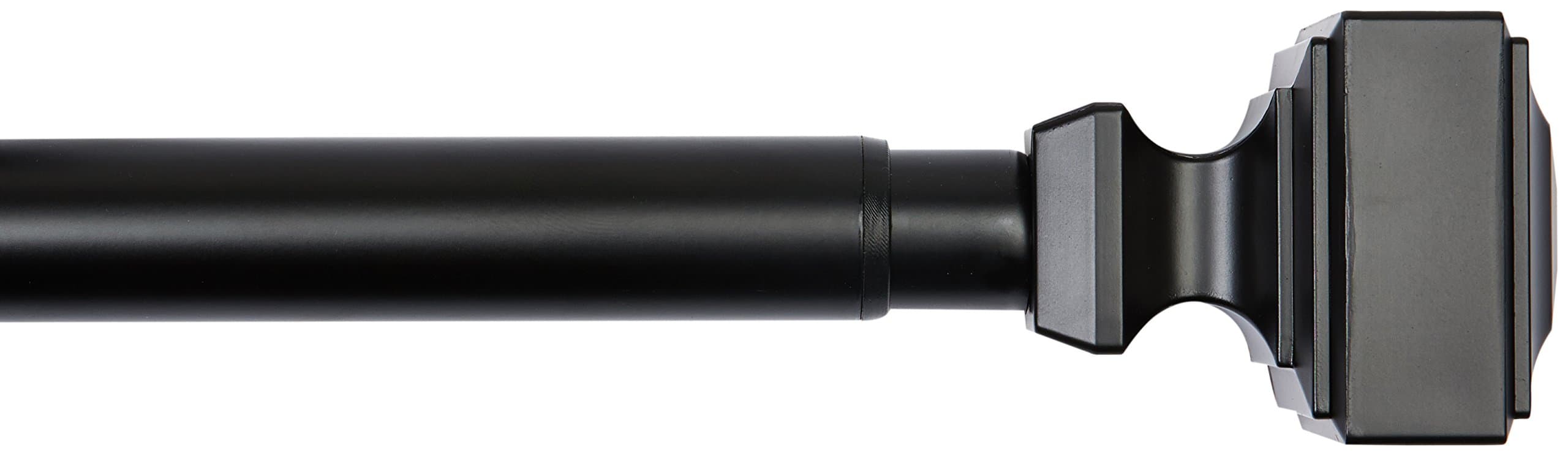 - amazon basics Metal 1' Curtain Rod with Square Ends, 36' to 72', Black