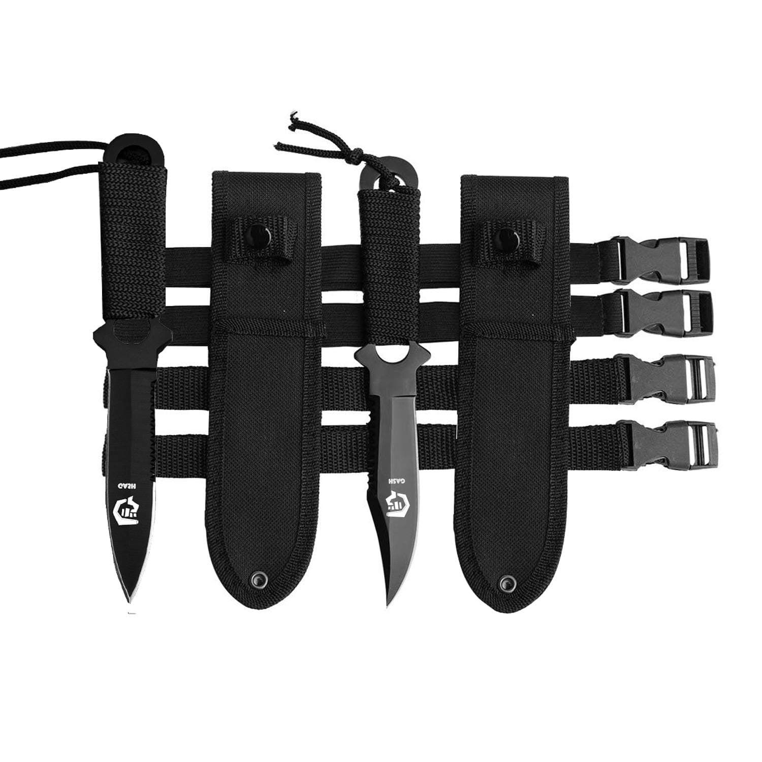 Scuba Diving Knife with Leg Straps & Sheath, Razor Sharp - Lightweight Diving Equipment for Spearfishing, Snorkeling, Hunting, Rescue & Water Sports