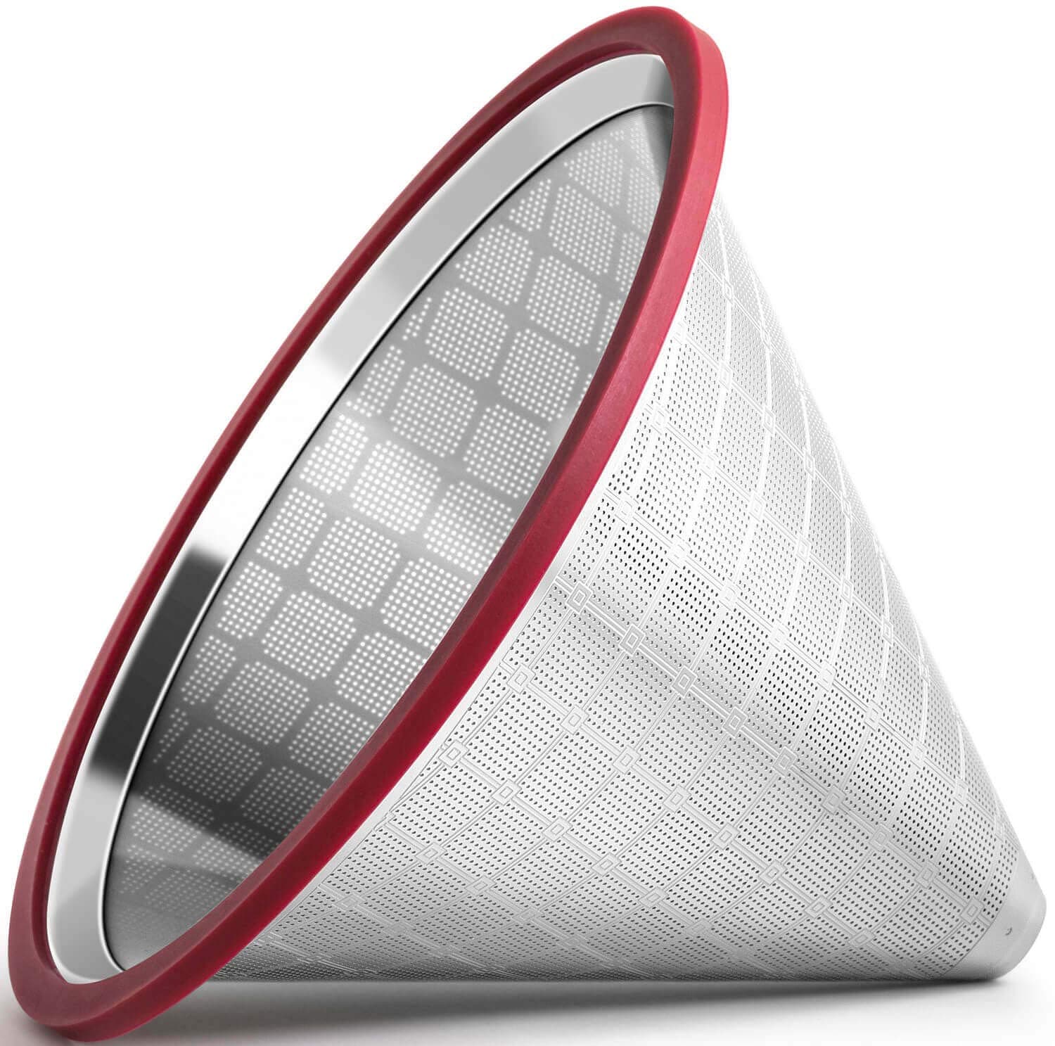 Pour Over Coffee Filter for Drip Coffeemakers – Reusable Coffee Filter & Strainer – Vescoware Stainless Steel Mesh Cone Coffee Filters Keep You from Wasting Money