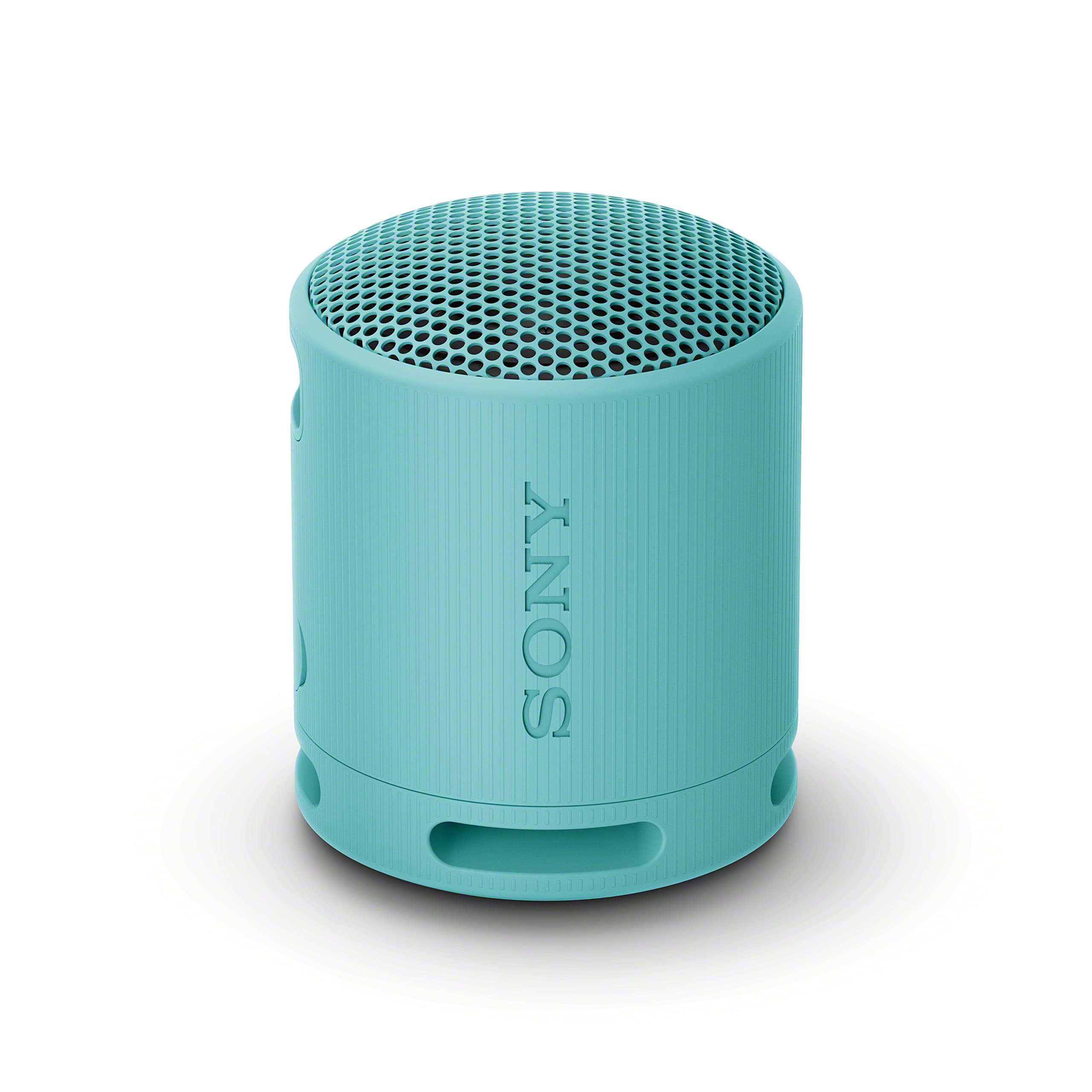 [New]Sony SRS-XB100 Wireless Bluetooth Portable Lightweight Super-Compact Travel Speaker, Extra-Durable IP67 Waterproof & Dustproof, 16 Hrs Batt, Versatile Strap, Extra Bass & Hands-Free Calling-Blue
